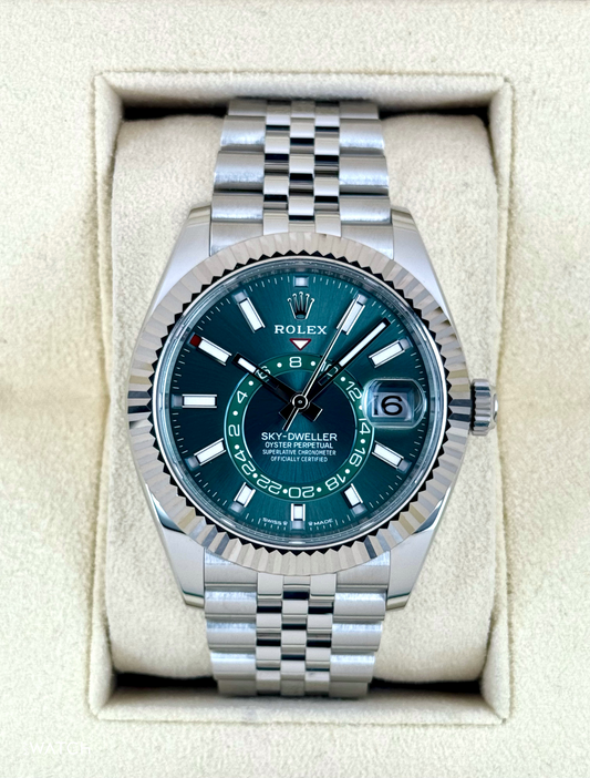 2024 Rolex Sky-Dweller 42mm 336934 Jubilee Green Dial