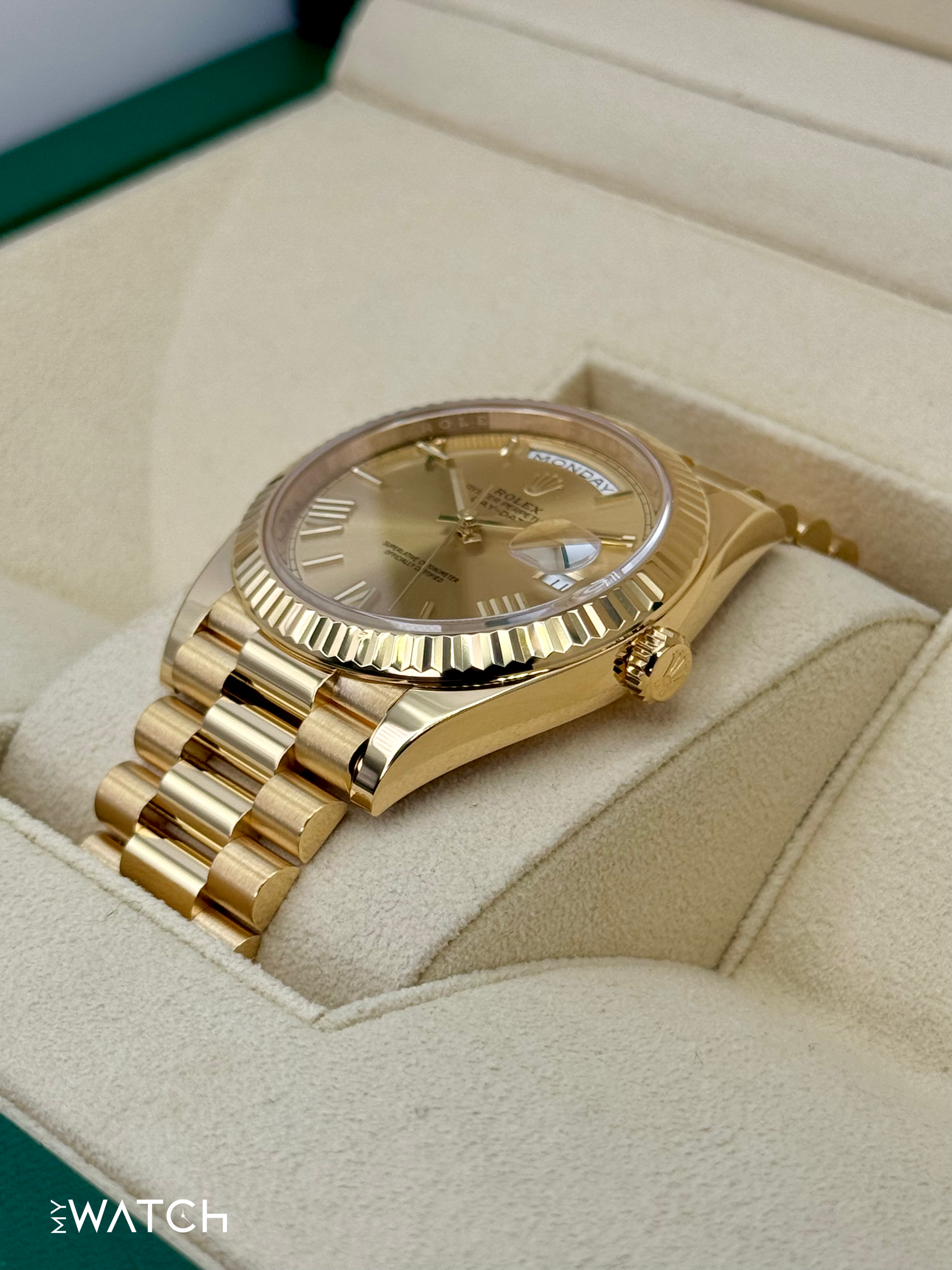 2022 Rolex Day-Date 40mm 228238 Presidential Champagne Dial - MyWatchLLC