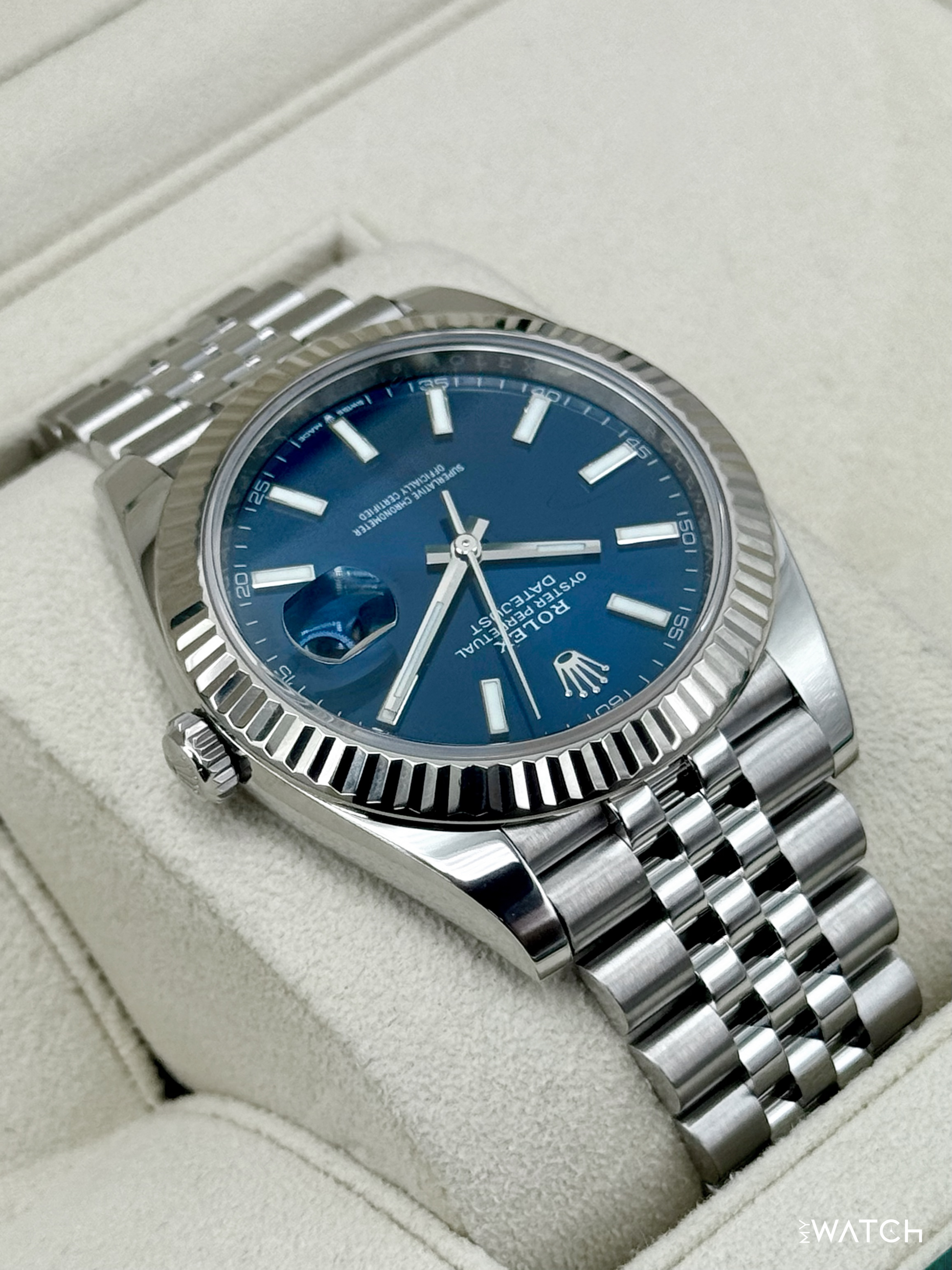 2023 Rolex Datejust 41mm 126334 Stainless Steel Jubilee Blue Dial - MyWatchLLC