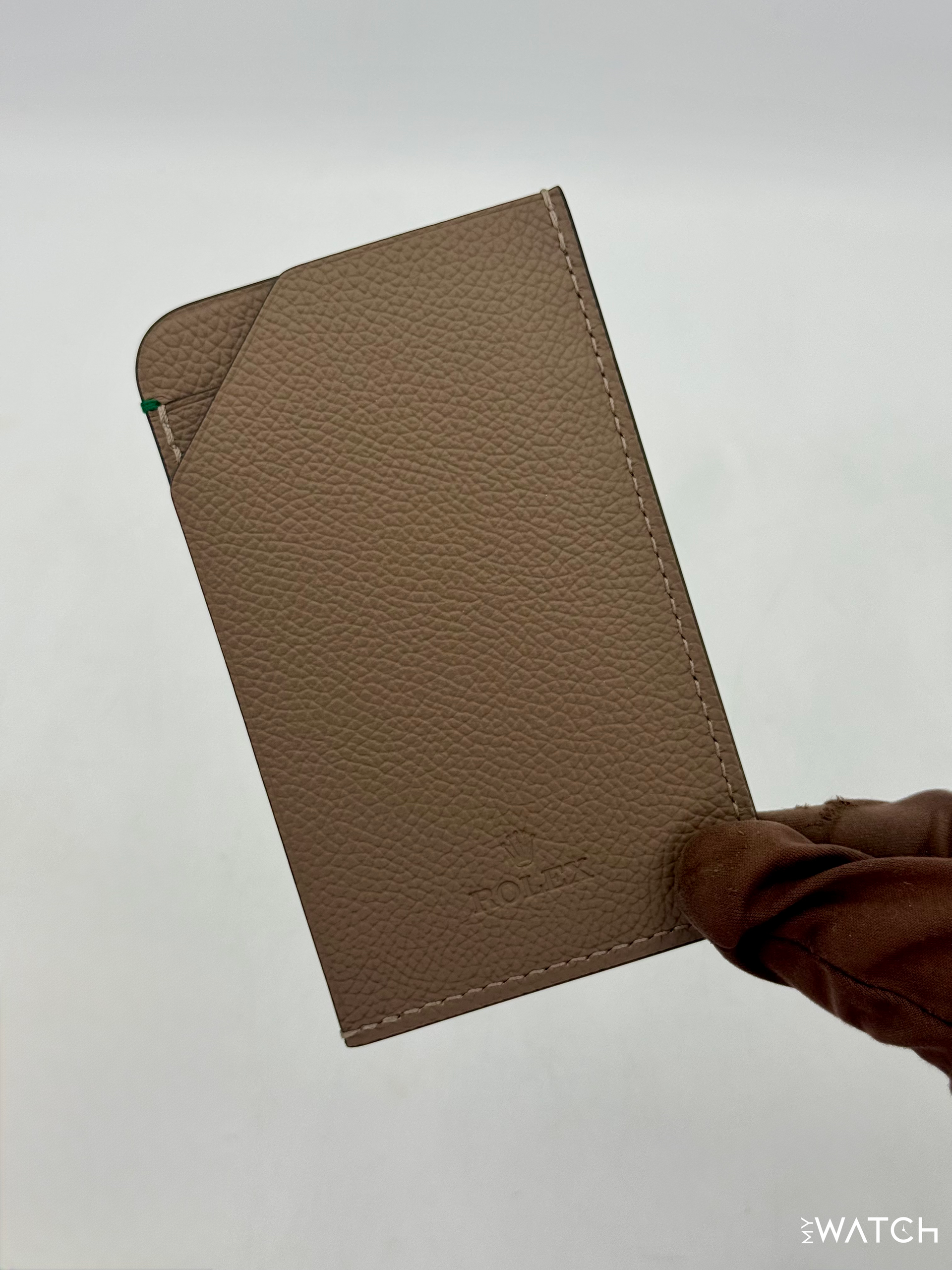 Rolex Men's Leather Wallet Credit Card Holder