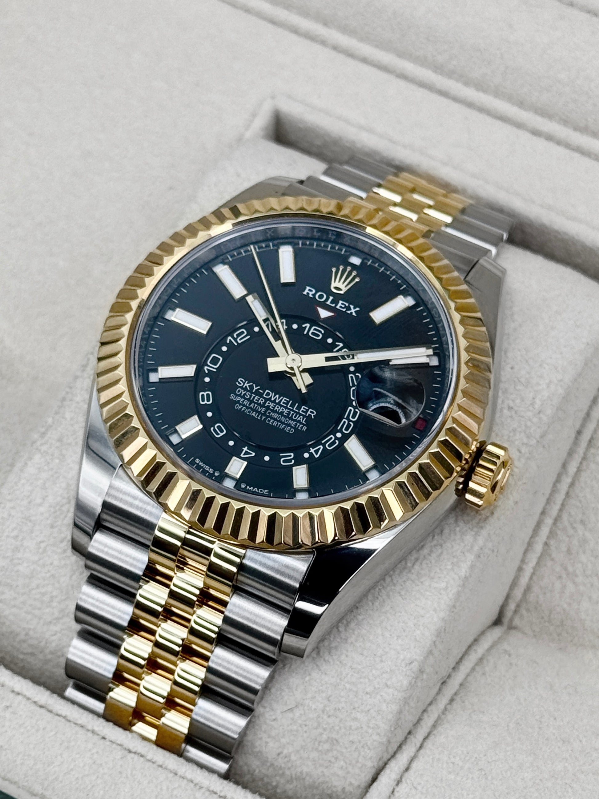 2025 Rolex Sky-Dweller 42mm 336933 Two-Tone Jubilee Black Dial - MyWatchLLC