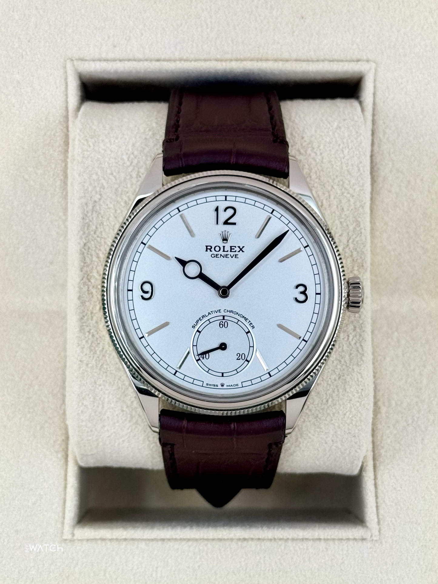 NEW 2024 Rolex Perpetual 1908 39mm 52509 18kt White Gold White Dial