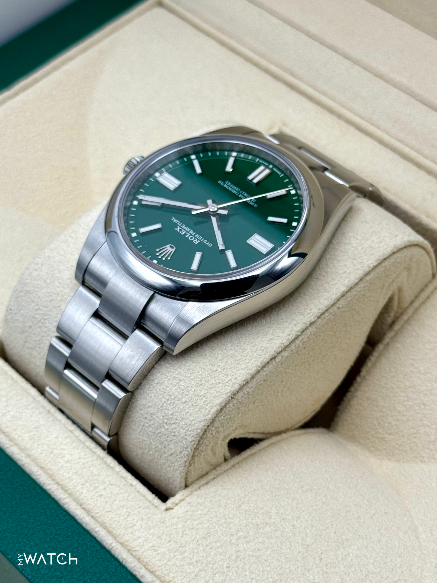 2023 Rolex Oyster Perpetual 41mm 124300 Green Dial