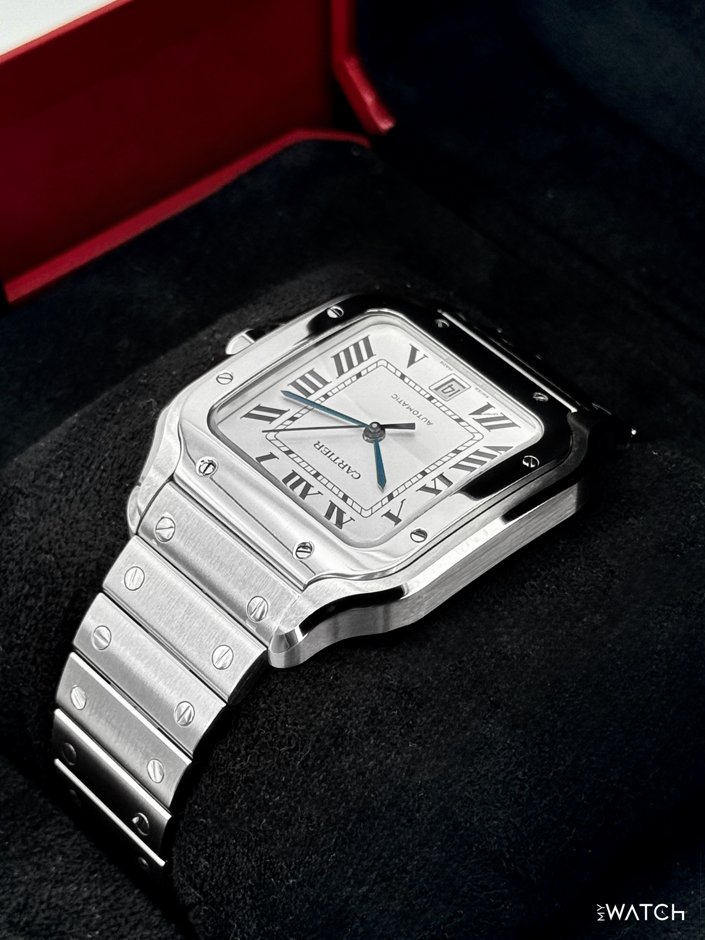 2025 Santos De Cartier 39.8mm WSSA0018 Stainless Steel White Dial - MyWatchLLC