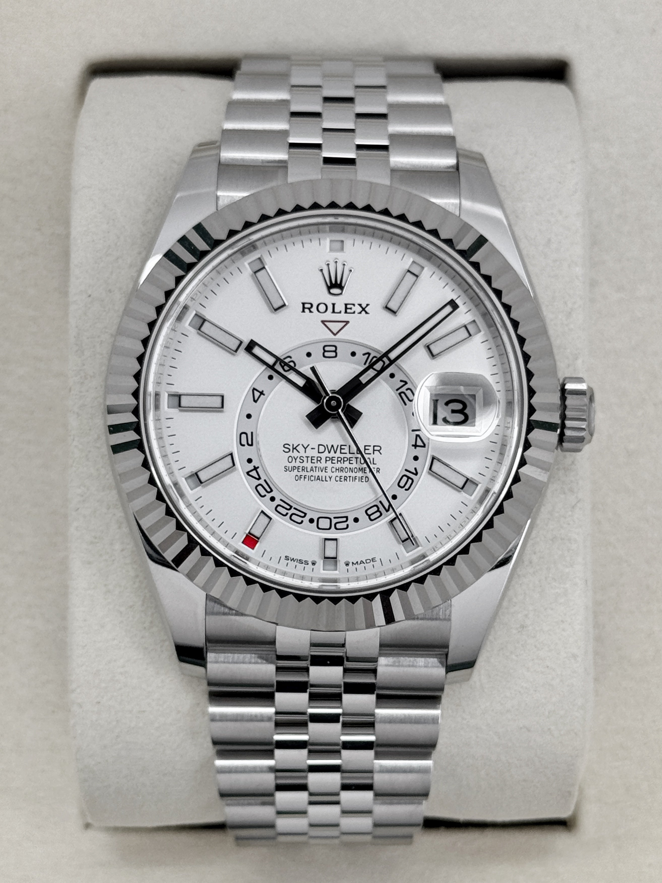 Rolex Sky-Dweller 42mm 336934 Stainless Steel Jubilee White Dial