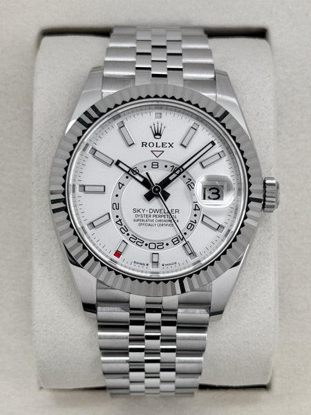 Rolex Sky-Dweller 42mm 336934 Stainless Steel Jubilee White Dial