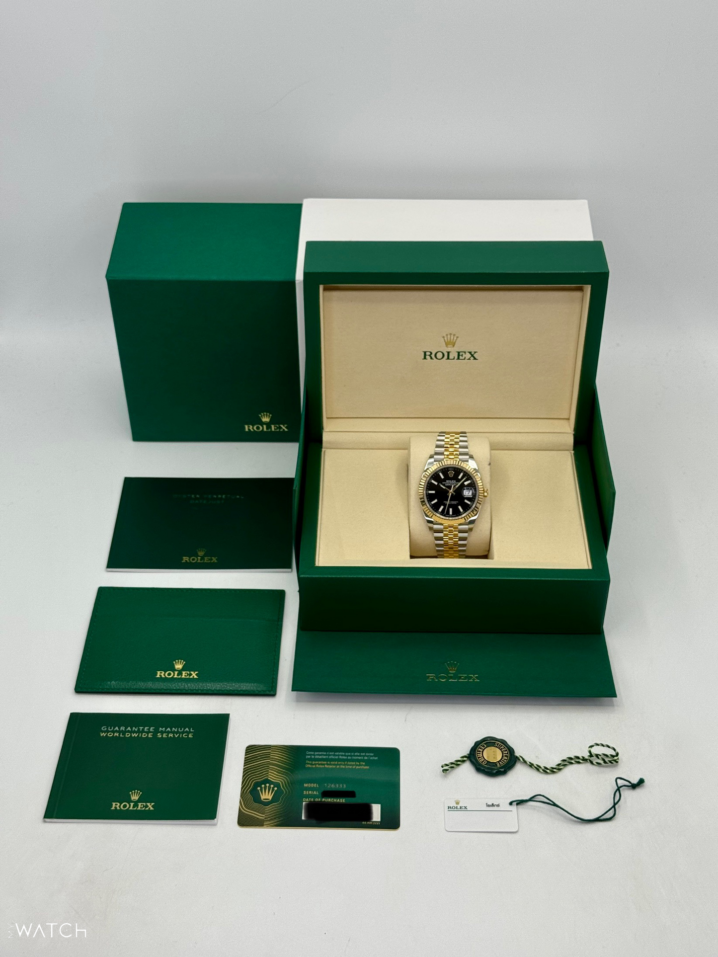 NEW 2025 Rolex Datejust 41mm 126333 Two-Tone Jubilee Black Dial