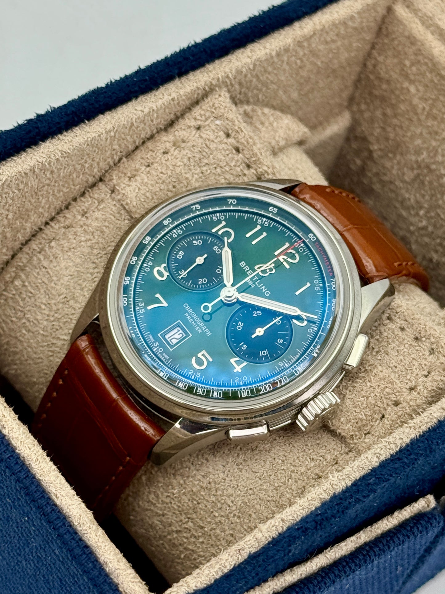 2025 Breitling Premier B01 Chronograph 42mm AB0145 Stainless Steel Green Dial