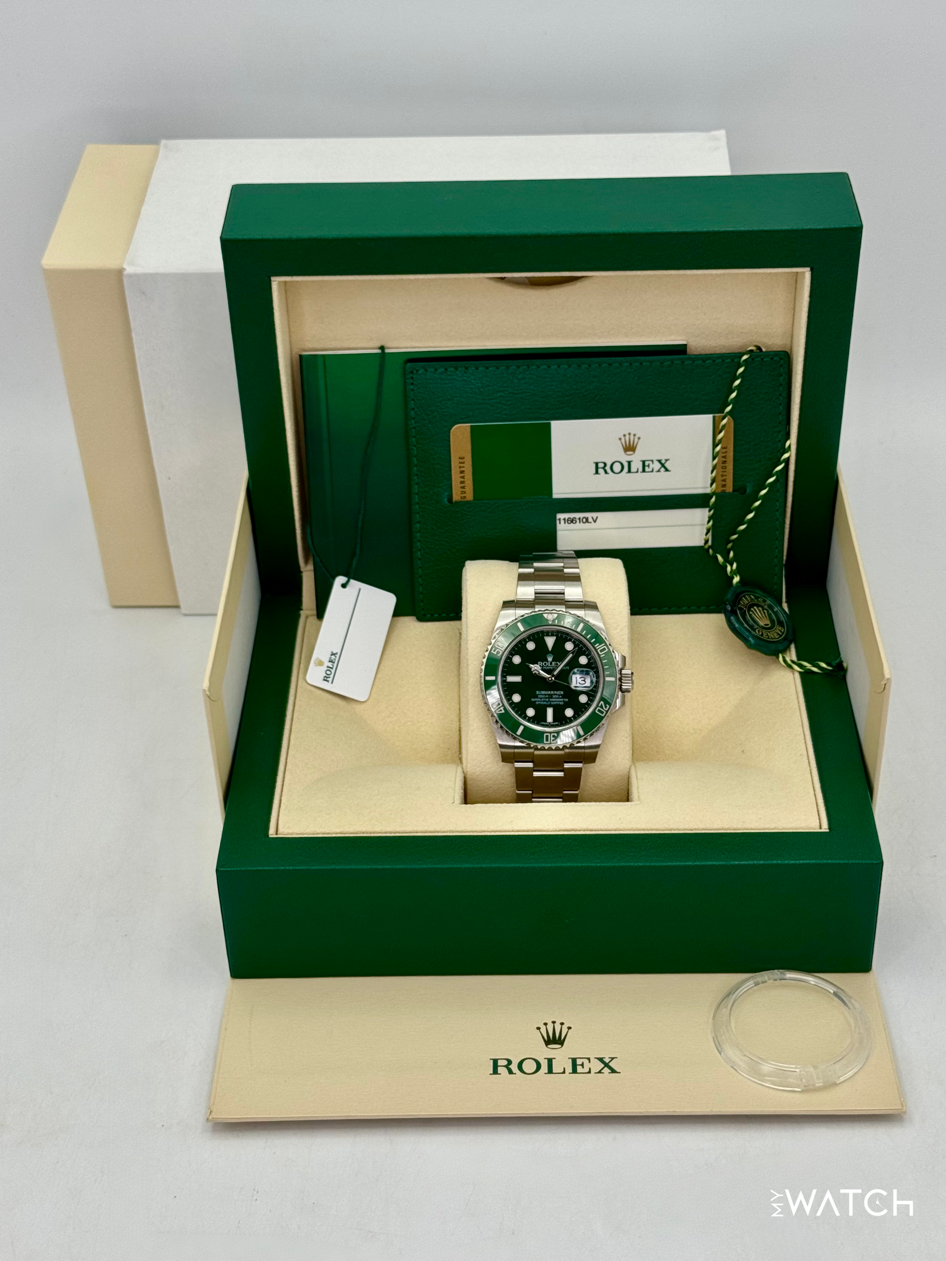 2016 Rolex Submariner “Hulk” 40mm 116610LV Green Dial - MyWatchLLC