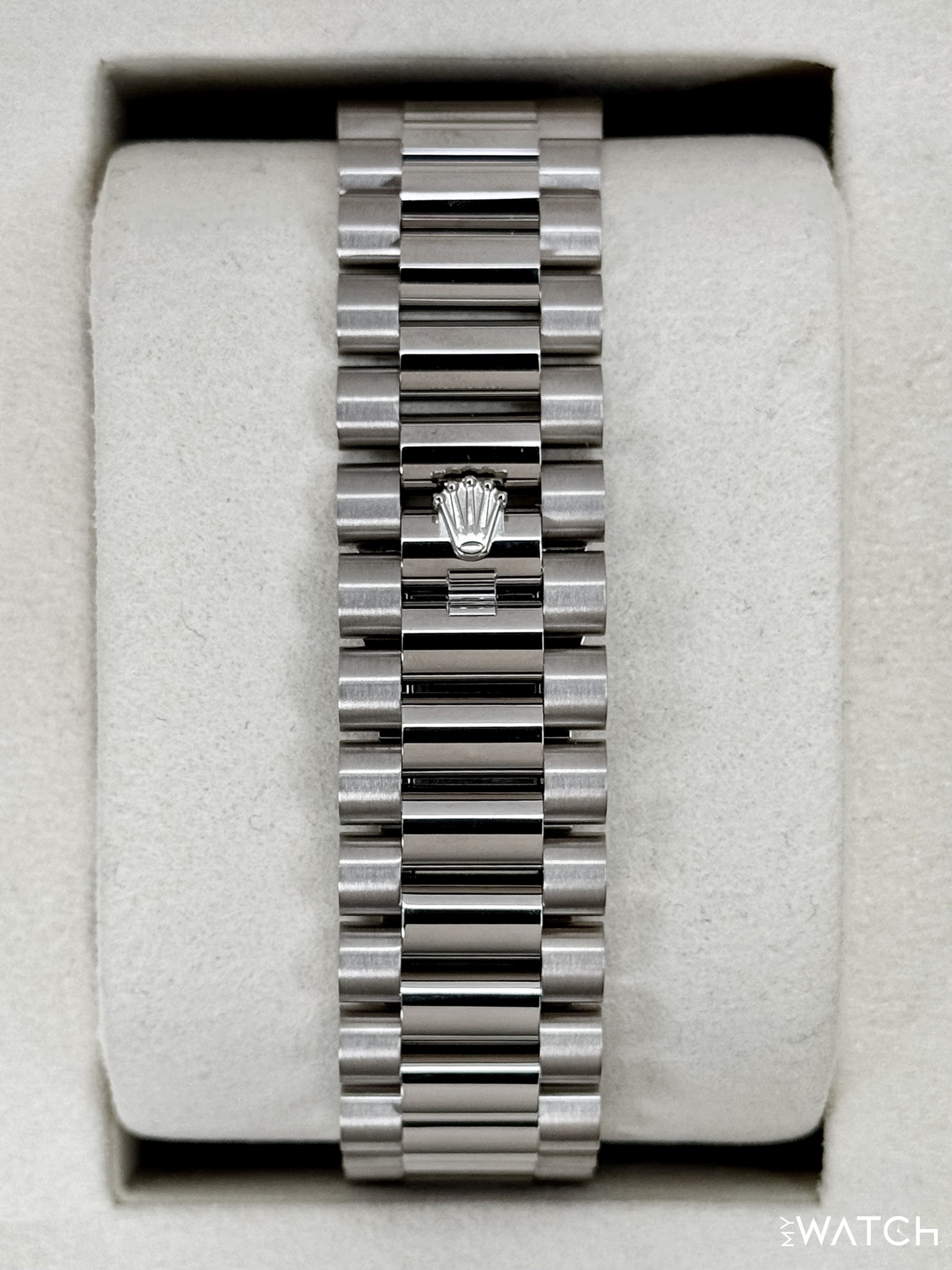 NEW 2026 Rolex Day-Date 40mm 228239 Presidential White Gold Meteorite Diamond Dial - MyWatchLLC