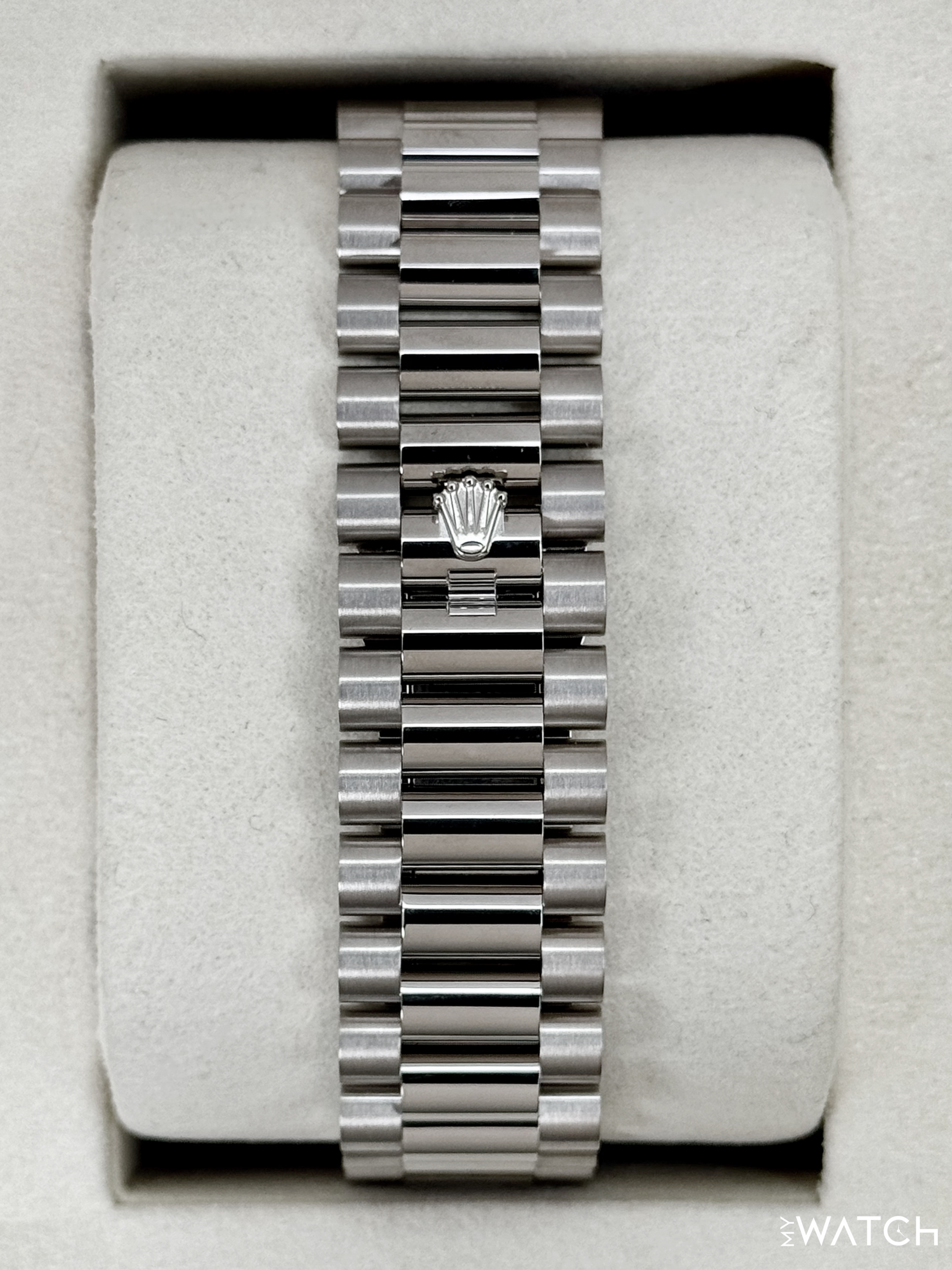 NEW 2026 Rolex Day-Date 40mm 228239 Presidential White Gold Meteorite Diamond Dial - MyWatchLLC