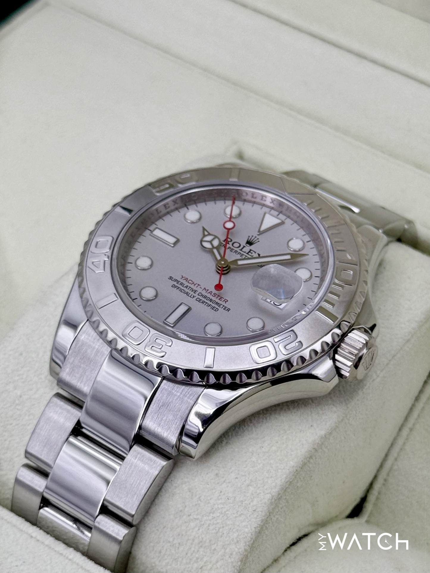 2012 Rolex Yacht-Master 40mm 16622 Platinum Bezel and Dial