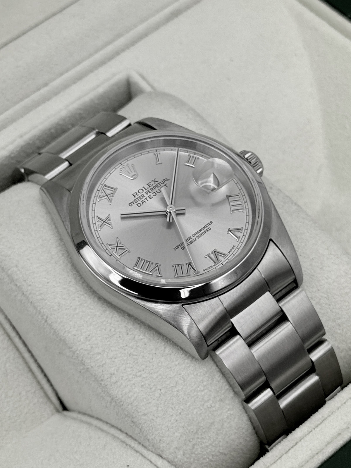 2004 Rolex Datejust 36mm 16200 Stainless Steel Oyster Silver Dial - MyWatchLLC