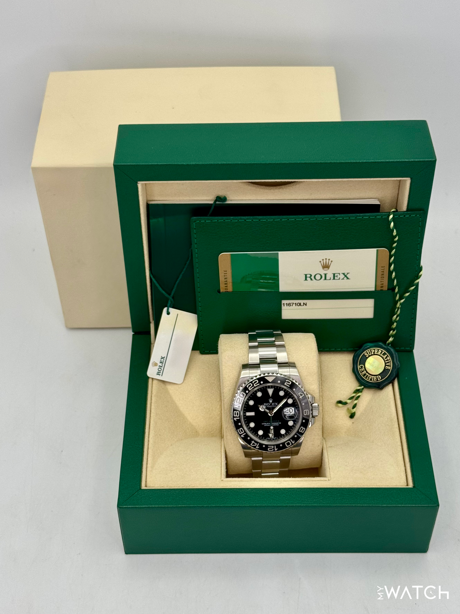 2016 Rolex GMT-Master II 40mm 116710LN Stainless Steel Black Dial - MyWatchLLC