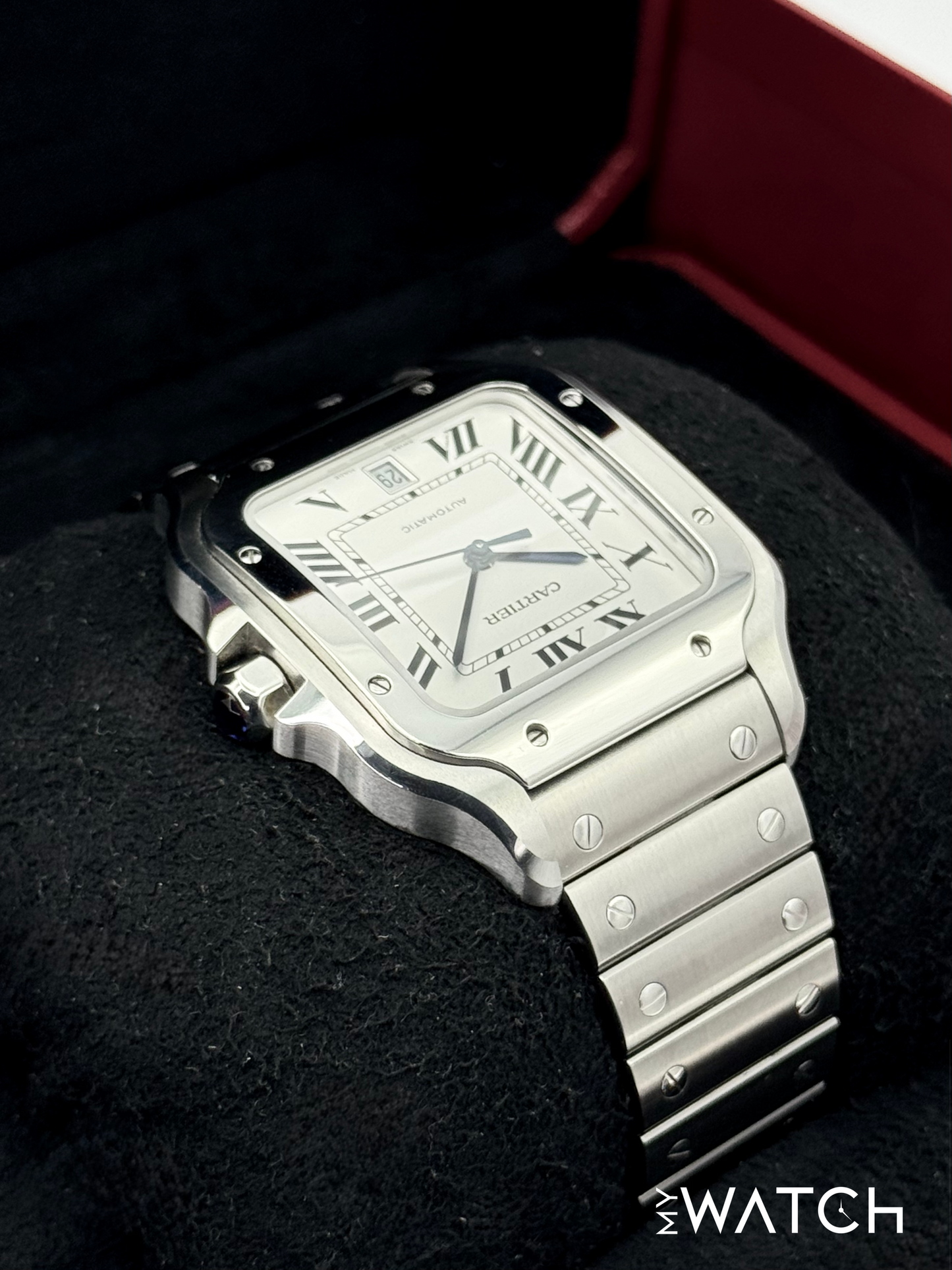 2022 Santos De Cartier 39.8mm WSSA0018 Stainless Steel White Dial