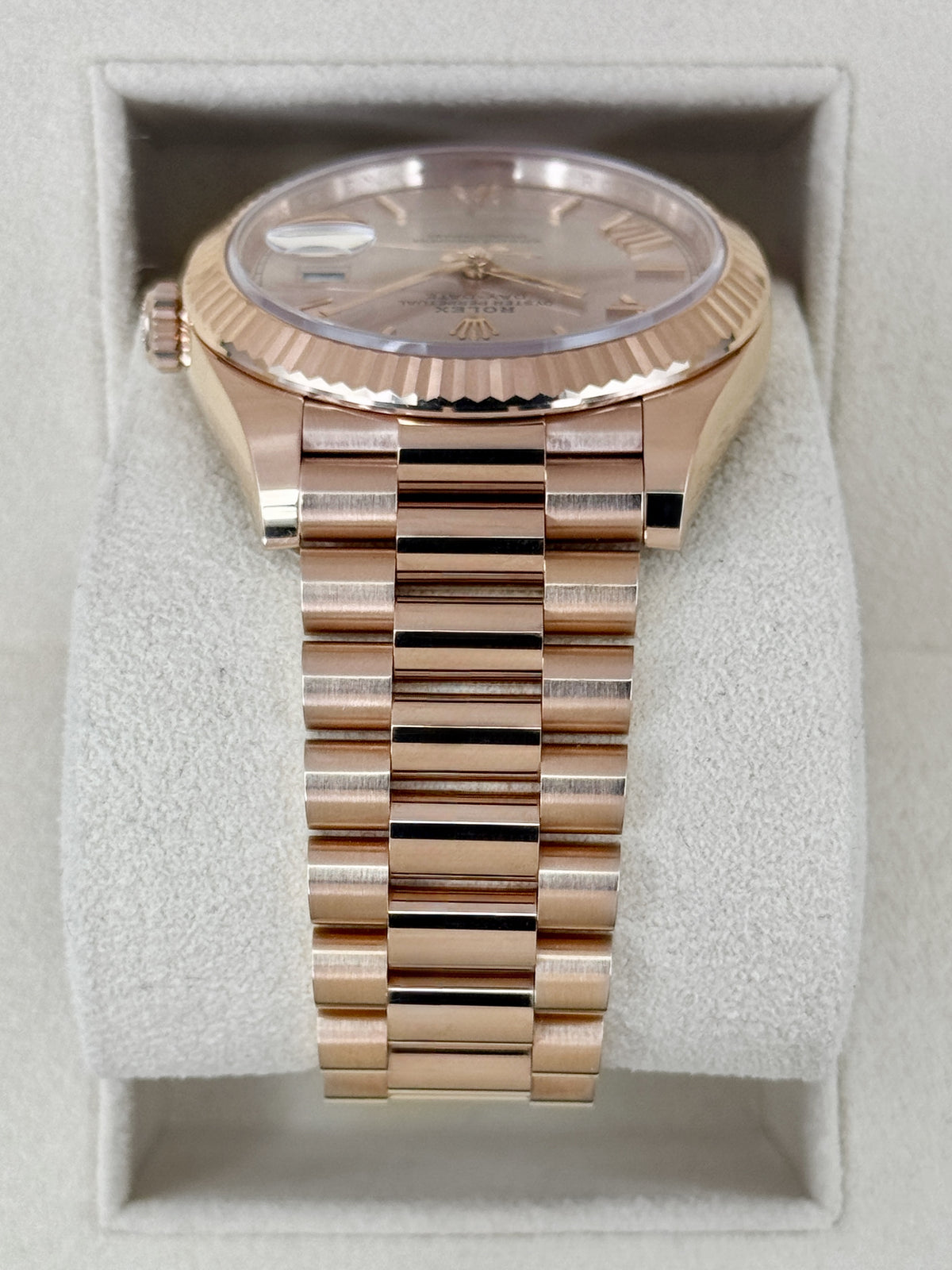 2024 Rolex Day-Date 40mm 228235 Presidential Rose Gold Sundust Dial