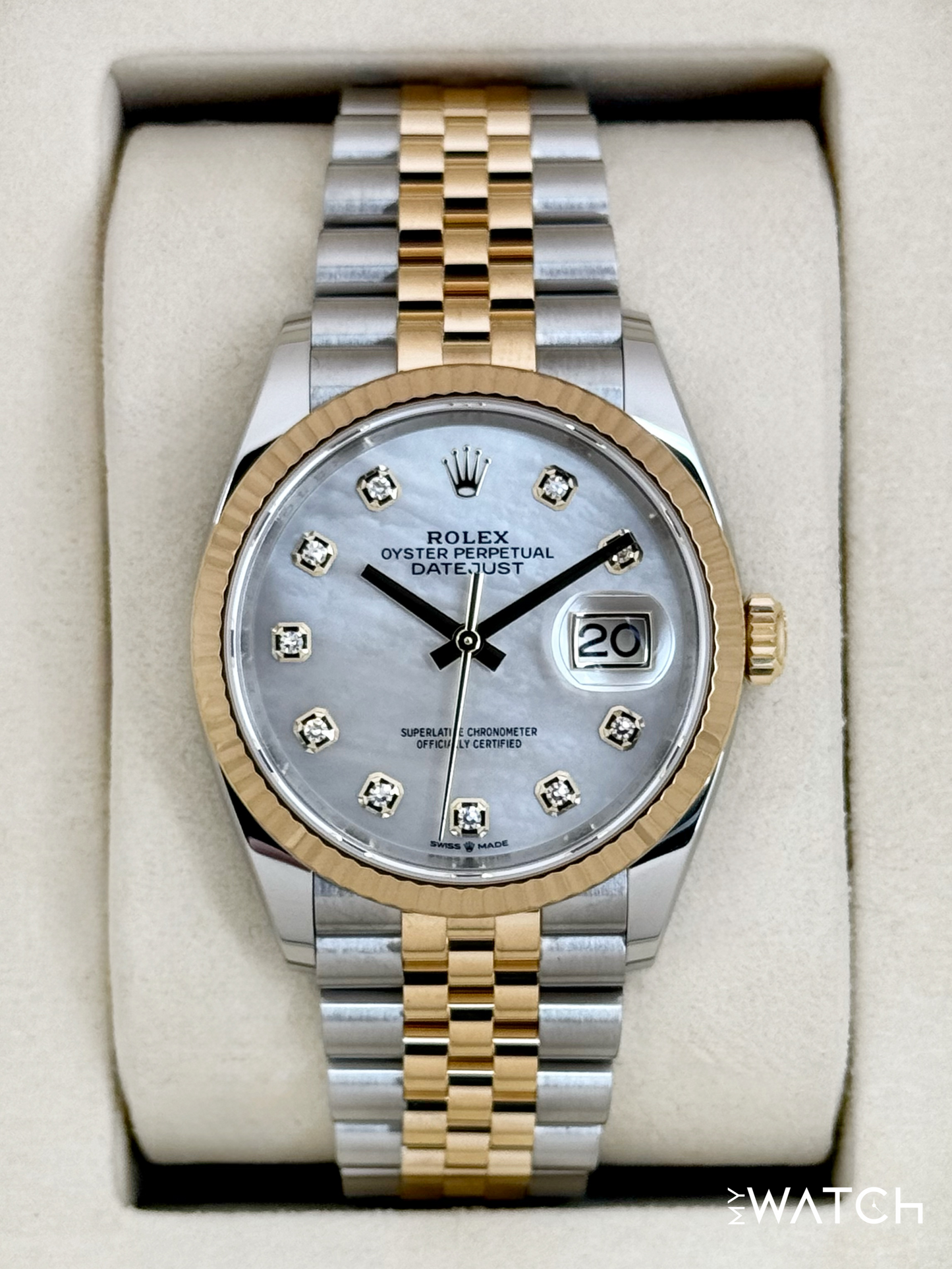 2025 Rolex Datejust 36mm 126233 Mother of Pearl Diamond Dial