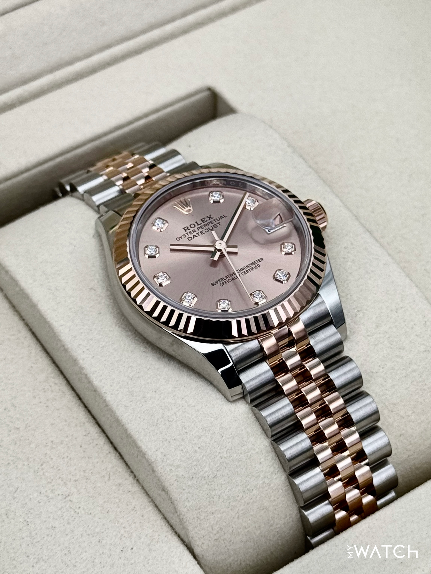 NEW 2026 Rolex Ladies Datejust 31mm 278271 Two-Tone Jubilee Pink Diamond Dial - MyWatchLLC