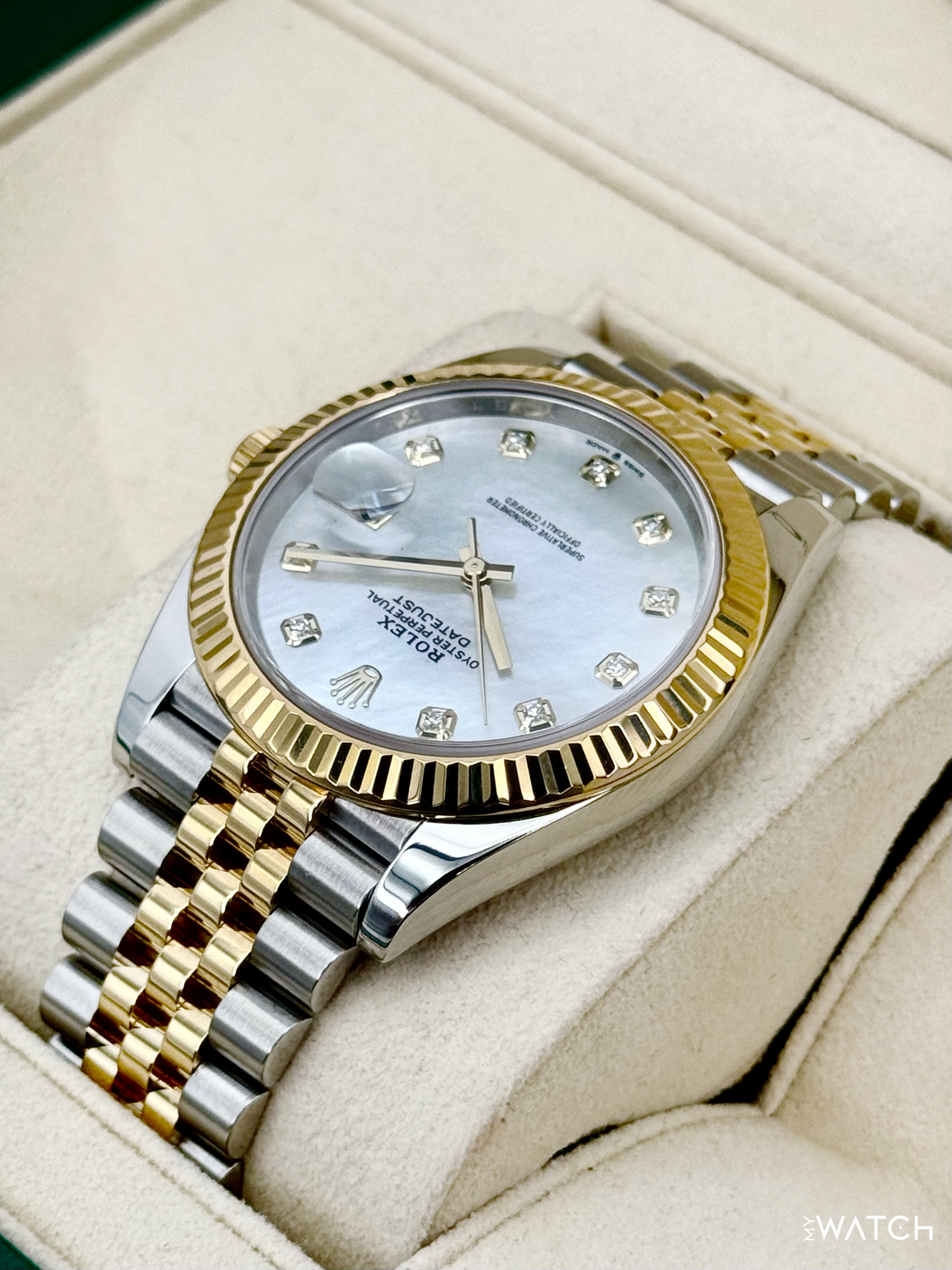 2020 Rolex Datejust 41mm 126333 Two-Tone Jubilee MOP Diamond Dial - MyWatchLLC