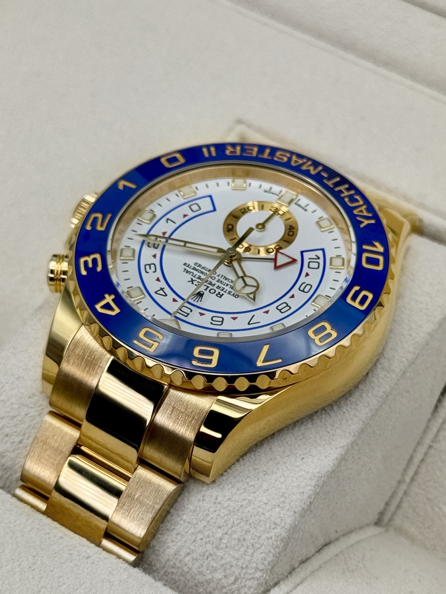 2022 Rolex Yacht-Master II 44mm 116688 18K Yellow Gold White Dial