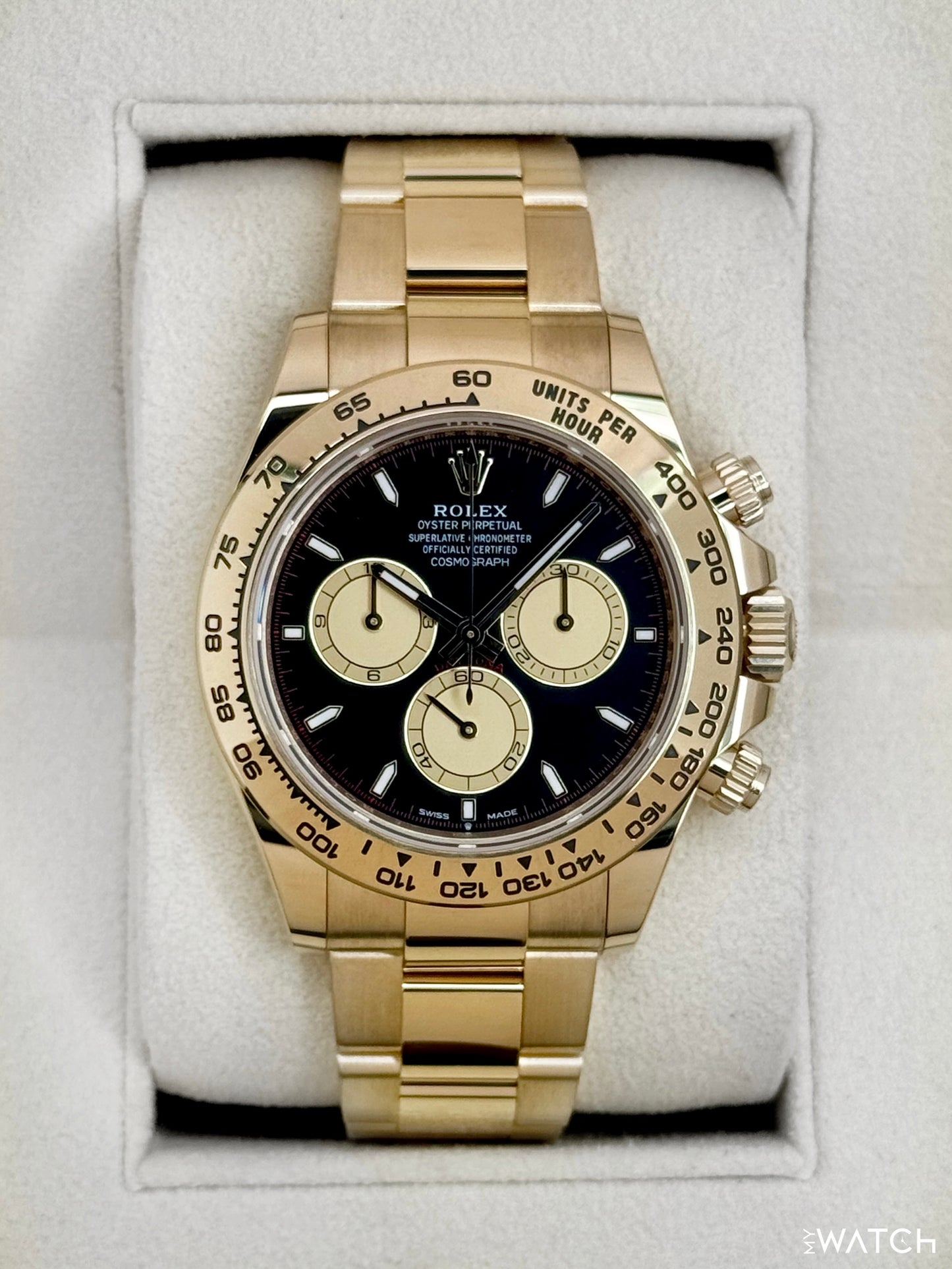 2025 Rolex Daytona "Paul Newman" 40mm 126508 18K Yellow Gold Black Dial - MyWatchLLC