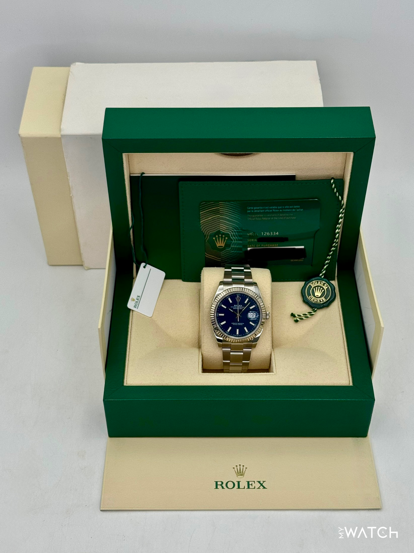 2021 Rolex Datejust 41mm 126334 Stainless Steel Oyster Blue Dial - MyWatchLLC