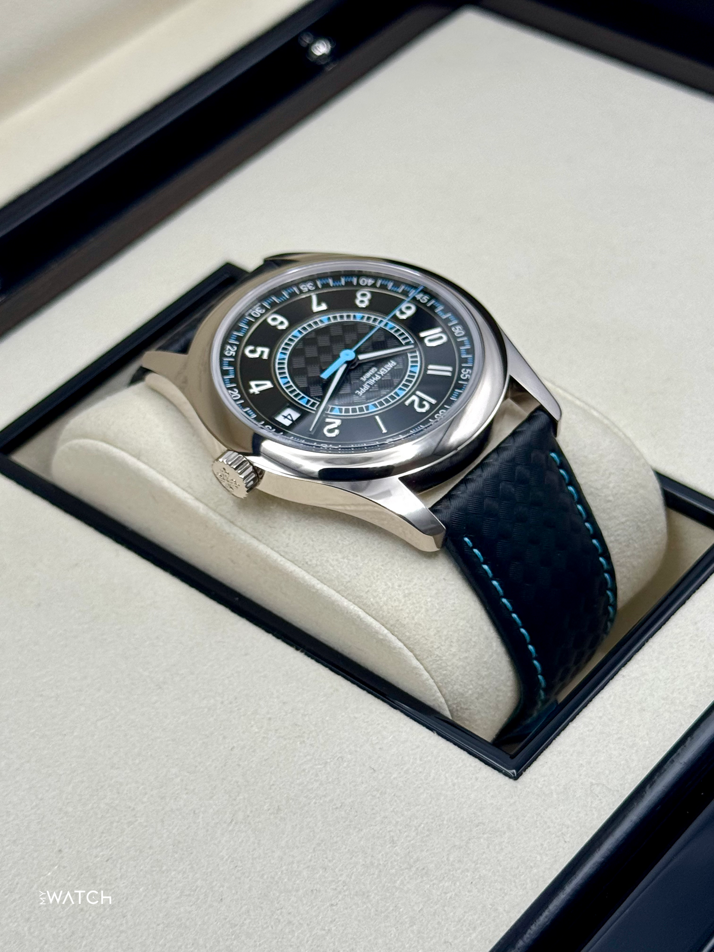 2025 Patek Philippe Calatrava Blue 6007G White Gold Black Dial