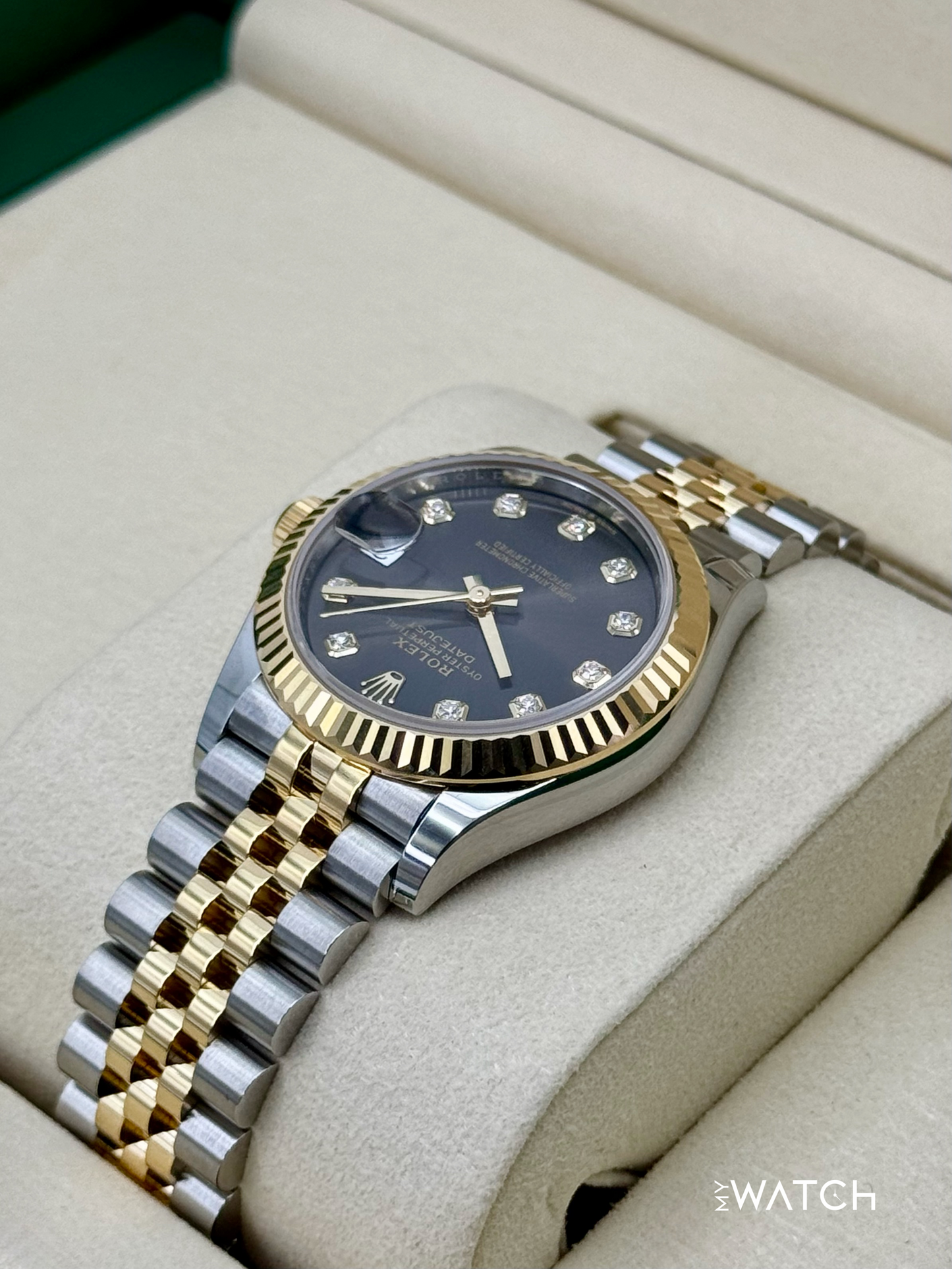 NEW 2025 Rolex Lady Datejust 31mm 278273 Two-Tone Dark Grey Diamond Dial