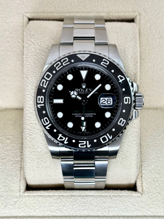 2012 Rolex GMT-Master II 40mm 116710LN Stainless Steel Black Dial