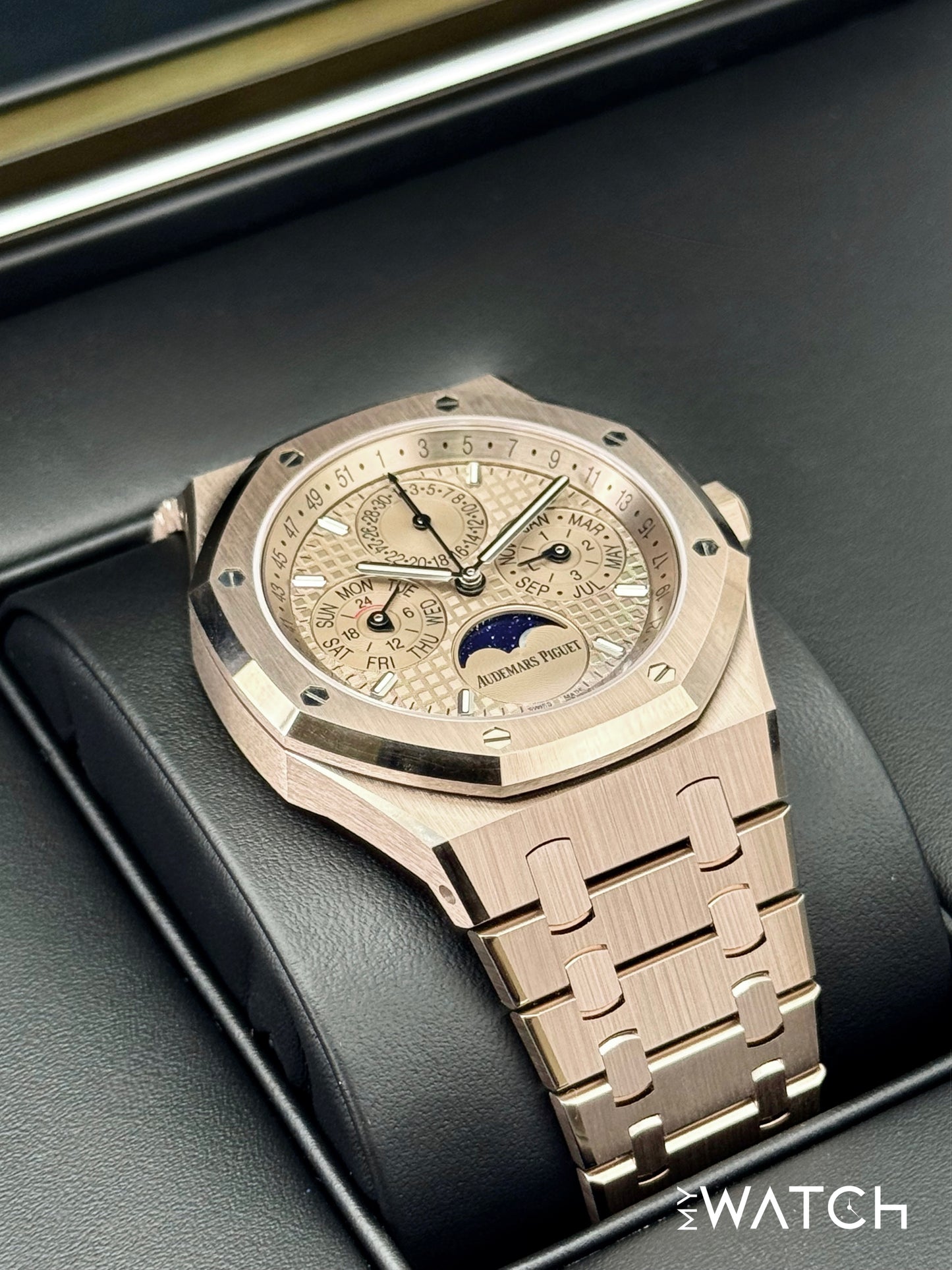 NEW 2025 Audemars Piguet Royal Oak 41mm 26674SG 18kt Sand Gold Perpetual Calendar