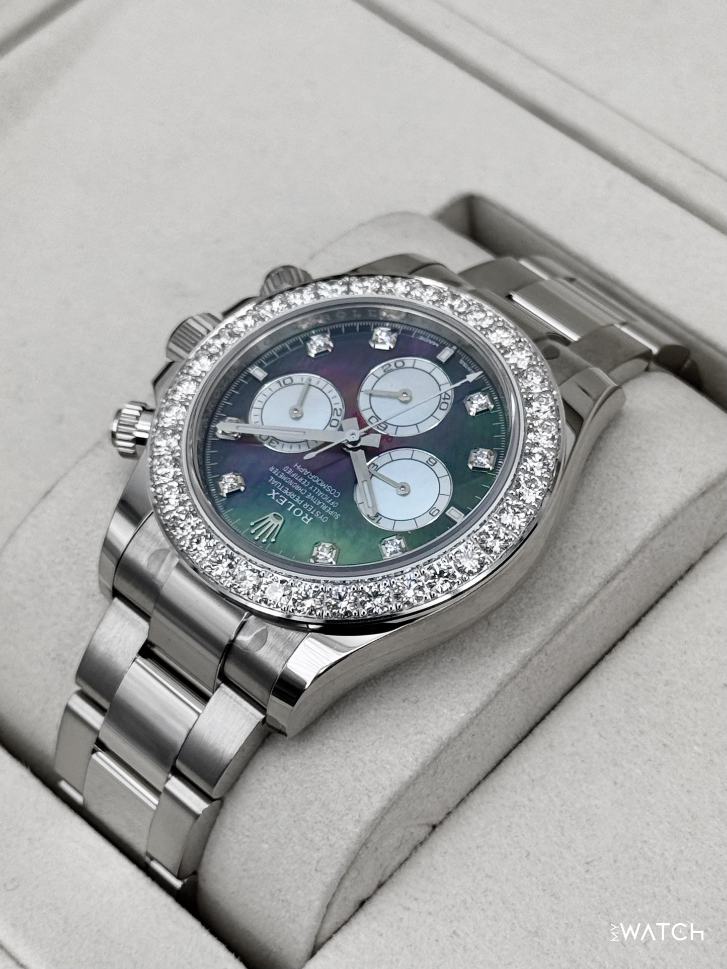 NEW 2025 Rolex Daytona 40mm 126579RBR Mother of Pearl Diamond Dial (STICKERED) - MyWatchLLC