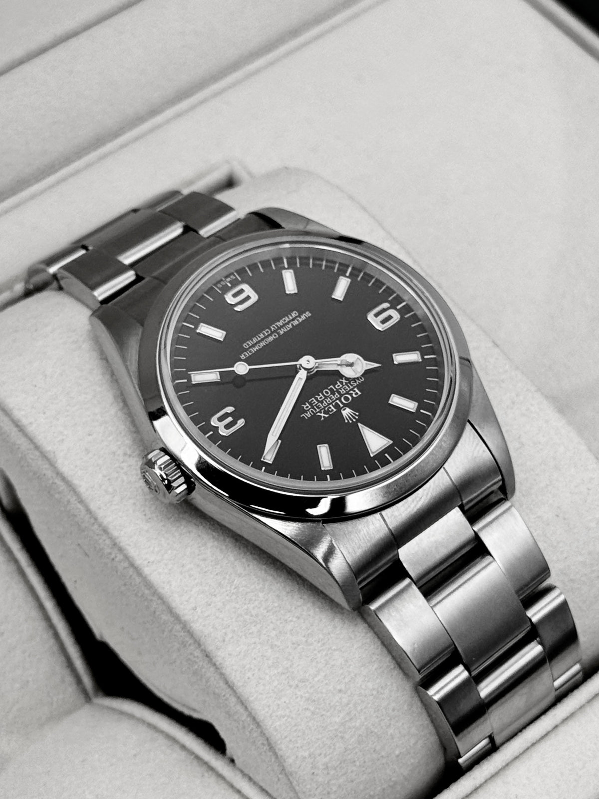 1999 Rolex Explorer 39mm 14270 Stainless Steel Black Dial