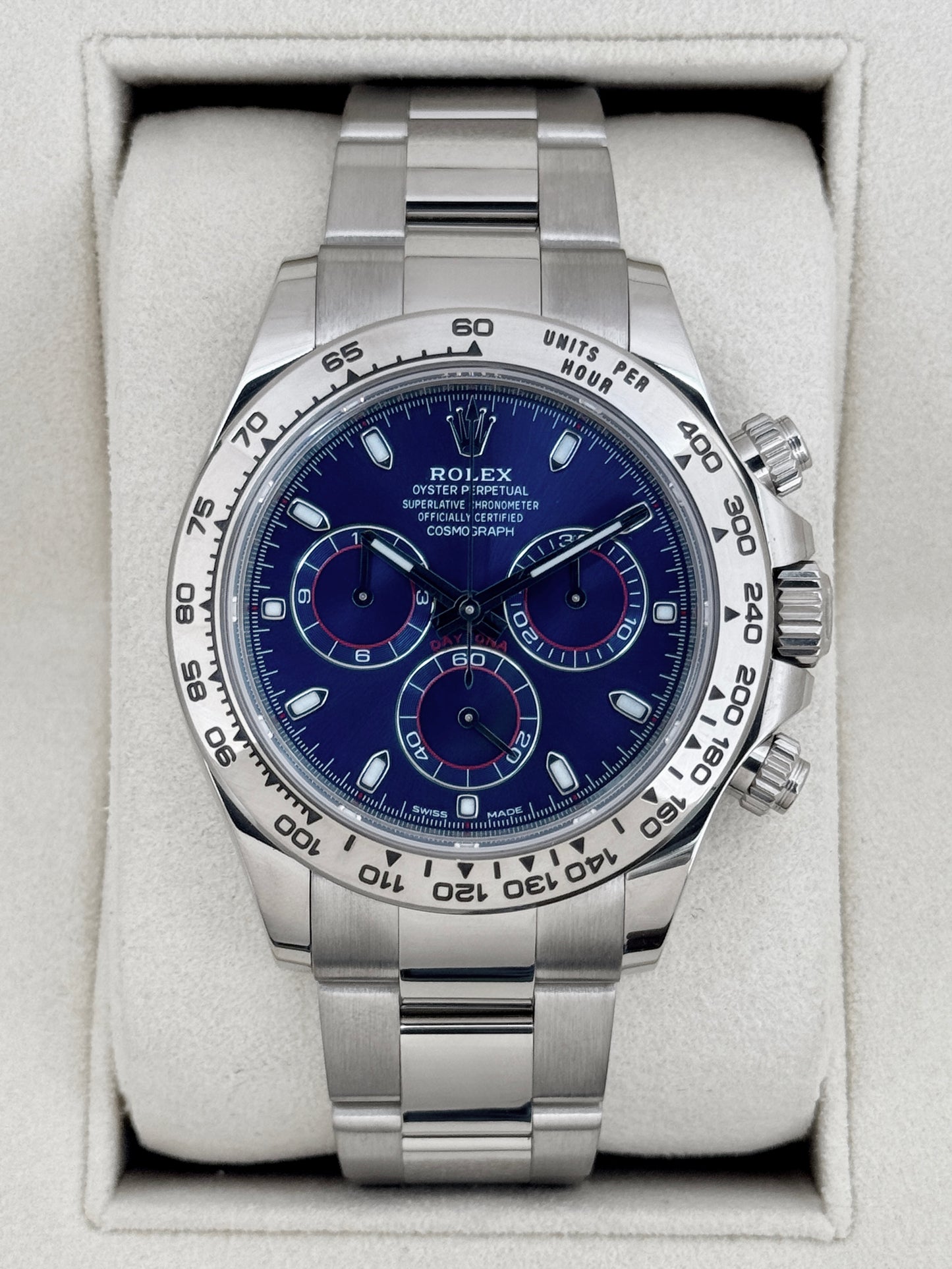2021 Rolex Daytona 40mm 116509 White Gold Blue Dial