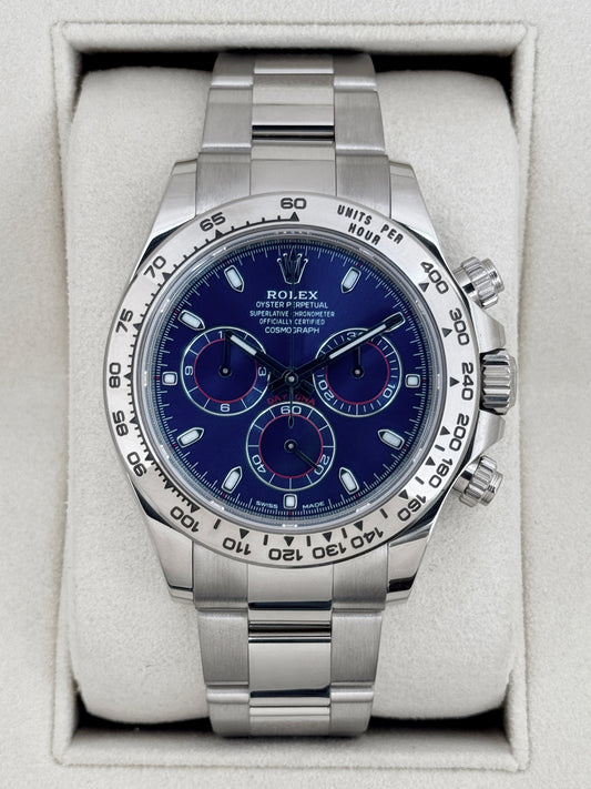 2021 Rolex Daytona 40mm 116509 White Gold Blue Dial