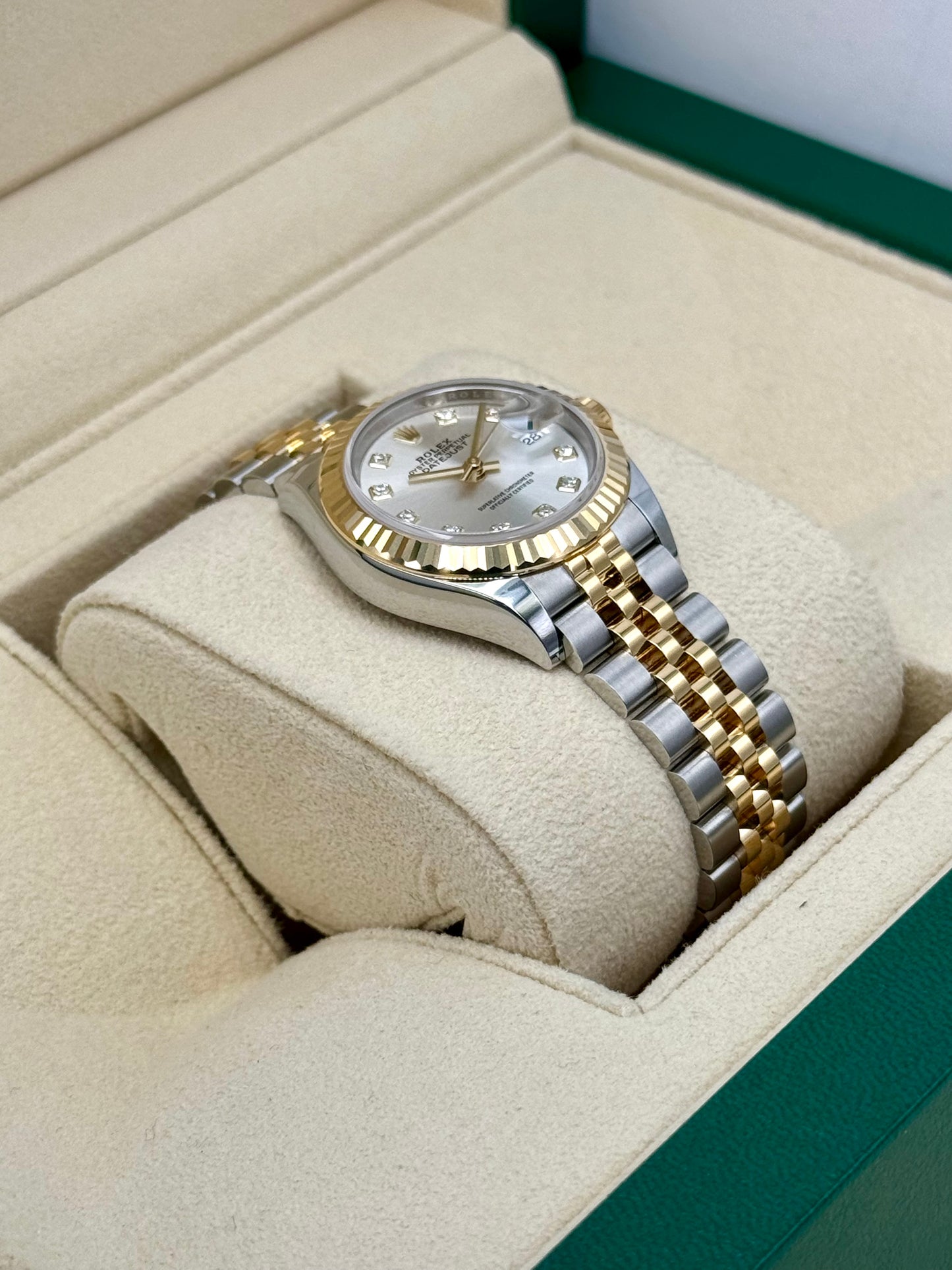 NEW 2024 Rolex Lady Datejust 28mm 279173 Jubilee Silver Diamond Dial