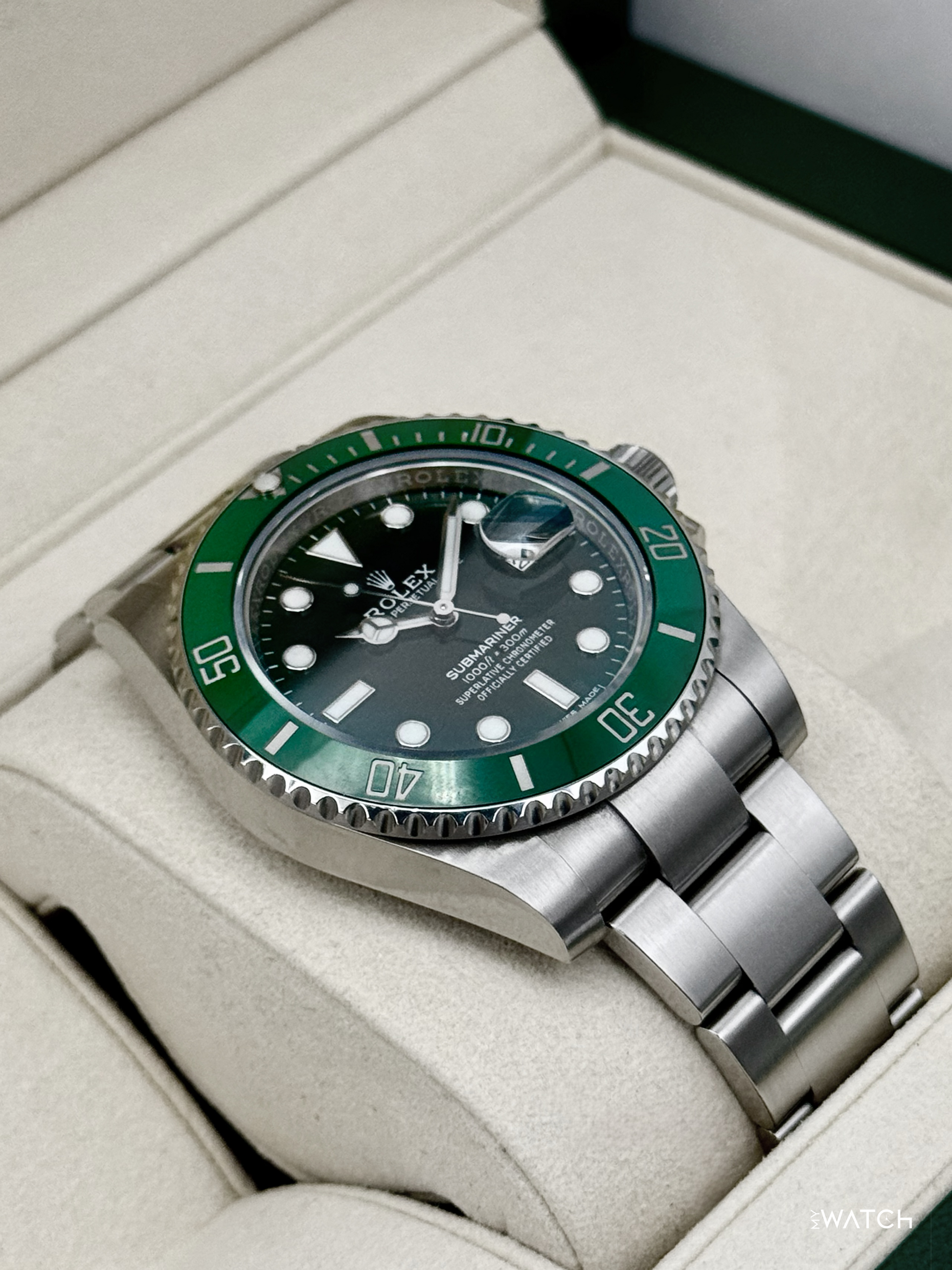 2020 Rolex Submariner “Hulk” 40mm 116610LV Green Dial (GREEN CARD) - MyWatchLLC