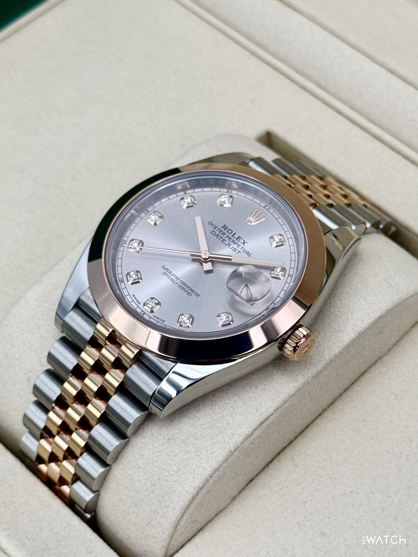 NEW 2026 Rolex Datejust 41mm 126301 Two-Tone Jubilee Sundust Diamond Dial - MyWatchLLC