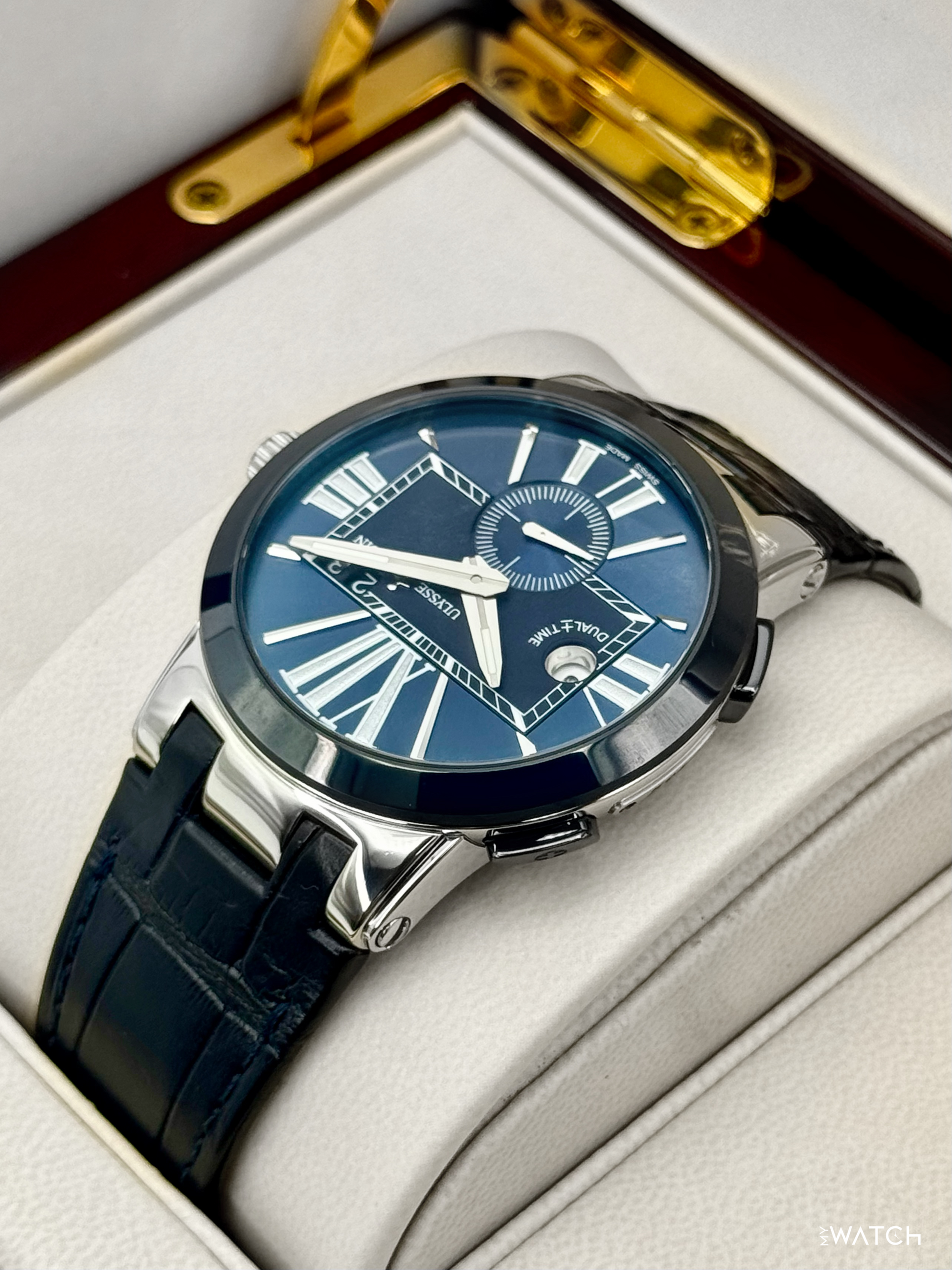 2013 Ulysse Nardin Executive Dual Time 43mm 243-00 Stainless Steel Blue Dial - MyWatchLLC