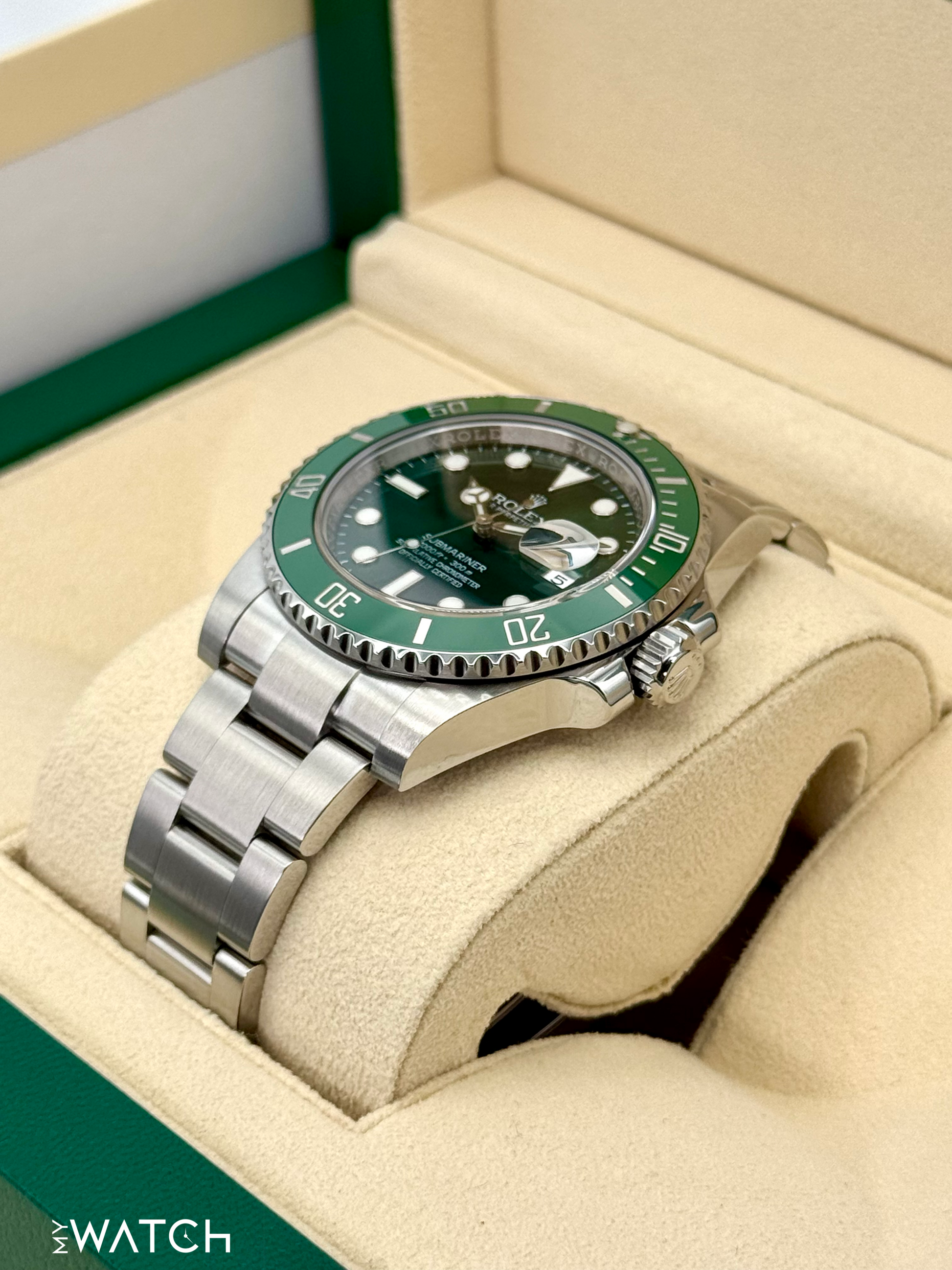2016 Rolex Submariner “Hulk” 40mm 116610LV Green Dial - MyWatchLLC