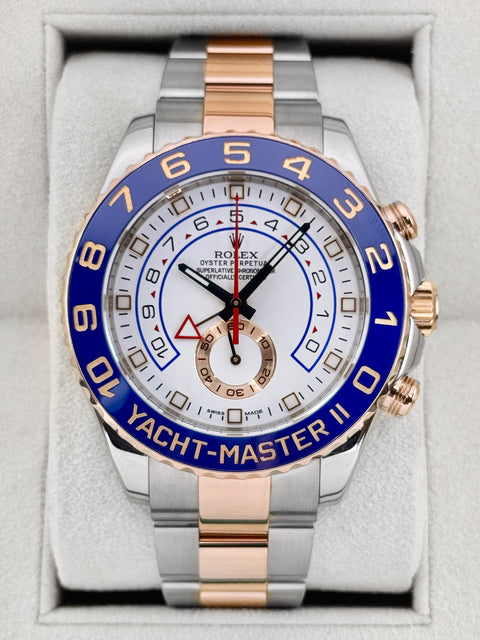 2013 Rolex Yacht-Master II 44mm 116681 Two-Tone White Dial