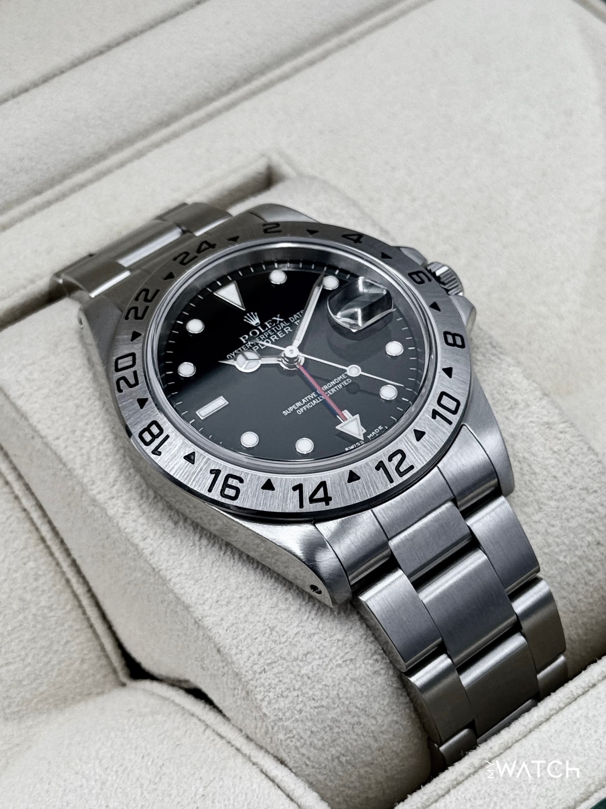 2002 Rolex Explorer II 40mm 16570 Stainless Steel Black Dial - MyWatchLLC