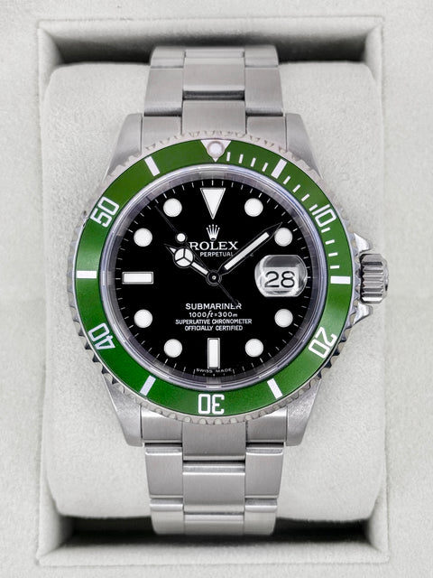 2007 Rolex Submariner Kermit 40mm 16610LV Stainless Steel Black Dial (CPO)