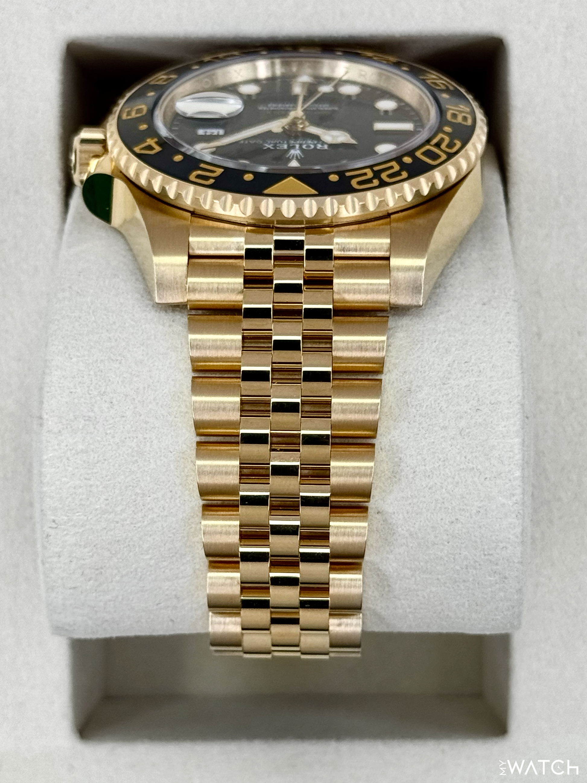 NEW 2026 Rolex GMT-Master II 40mm 126718GRNR Yellow Gold Jubilee Black Dial - MyWatchLLC