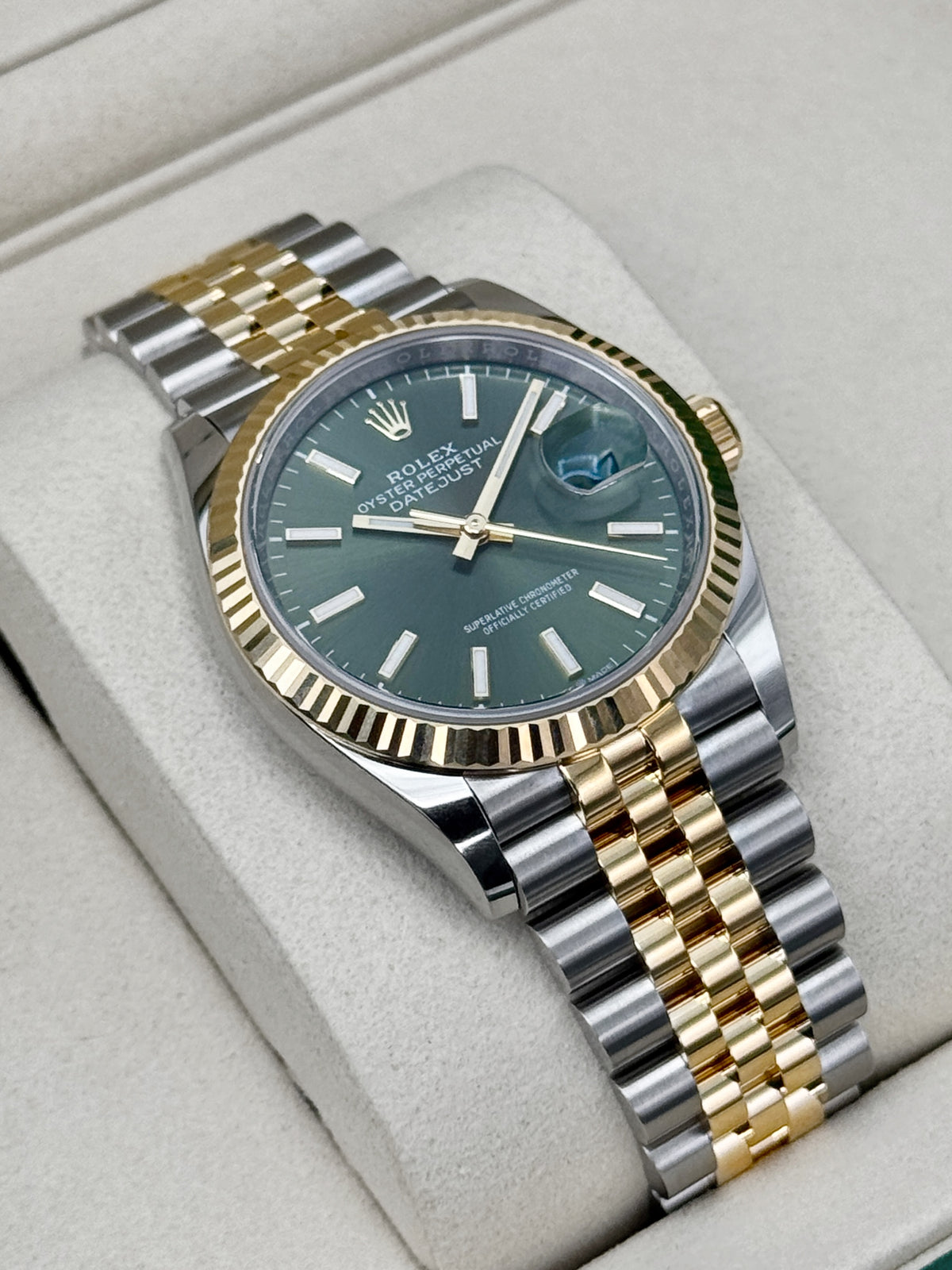 NEW 2026 Rolex Datejust 36mm 126233 Two-Tone Jubilee Oliver Green Dial