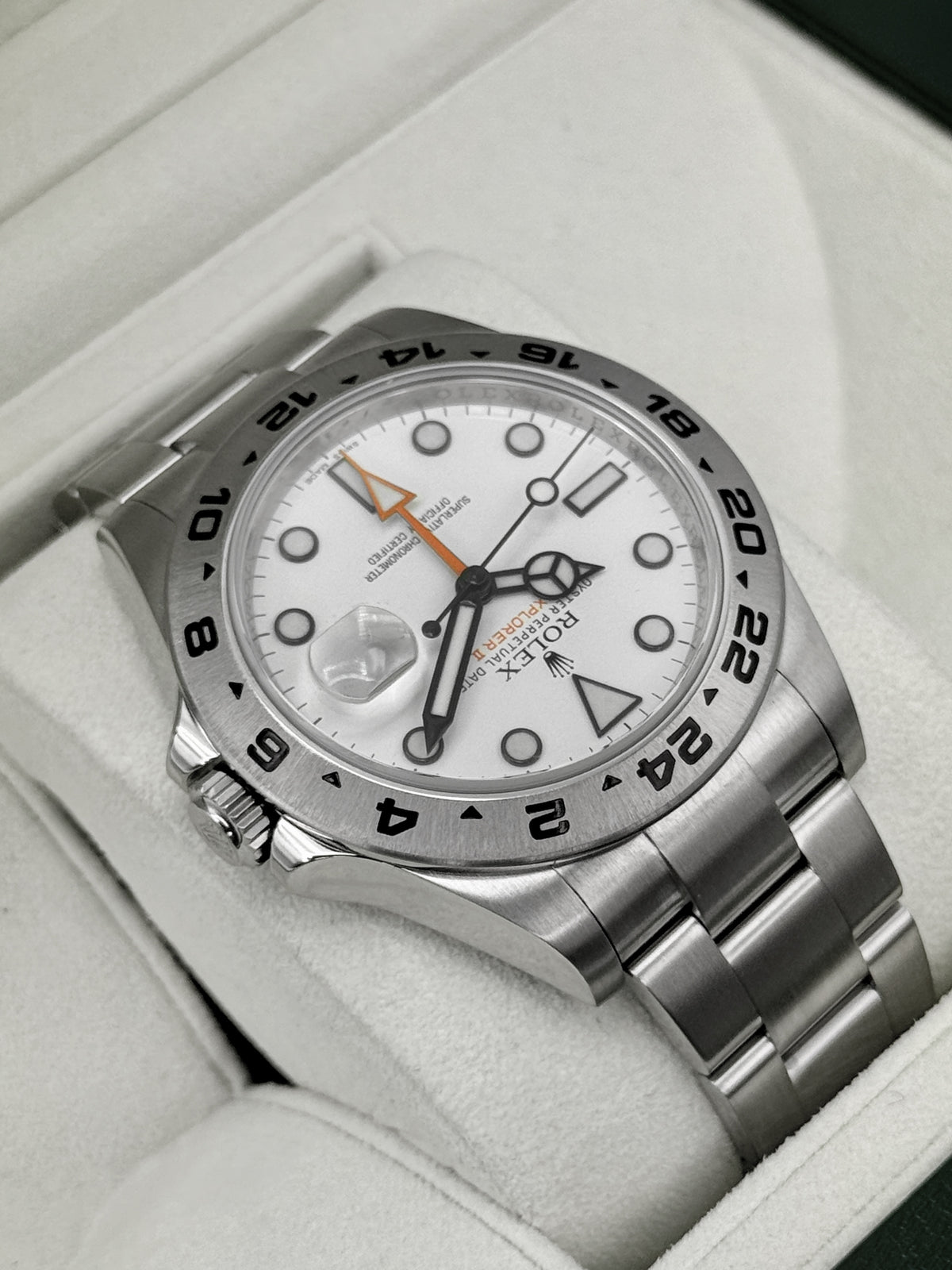 2012 Rolex Explorer II 42mm 216570 Stainless Steel Polar White Dial