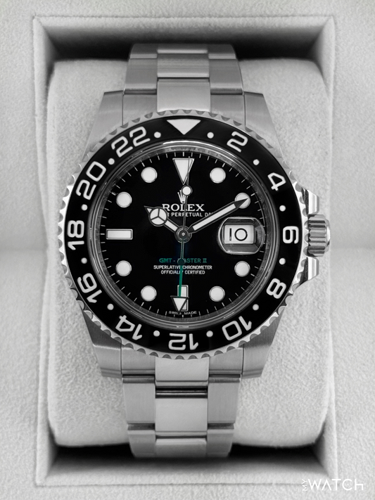 2014 Rolex GMT-Master II 40mm 116710LN Stainless Steel Black Dial - MyWatchLLC