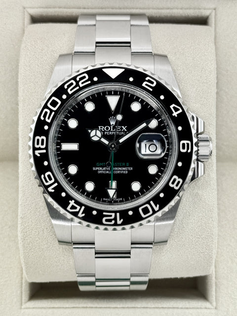2018 Rolex GMT-Master II 40mm 116710LN Stainless Steel Black Dial