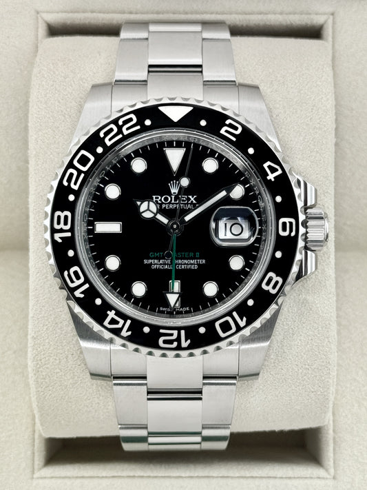 2018 Rolex GMT-Master II 40mm 116710LN Stainless Steel Black Dial