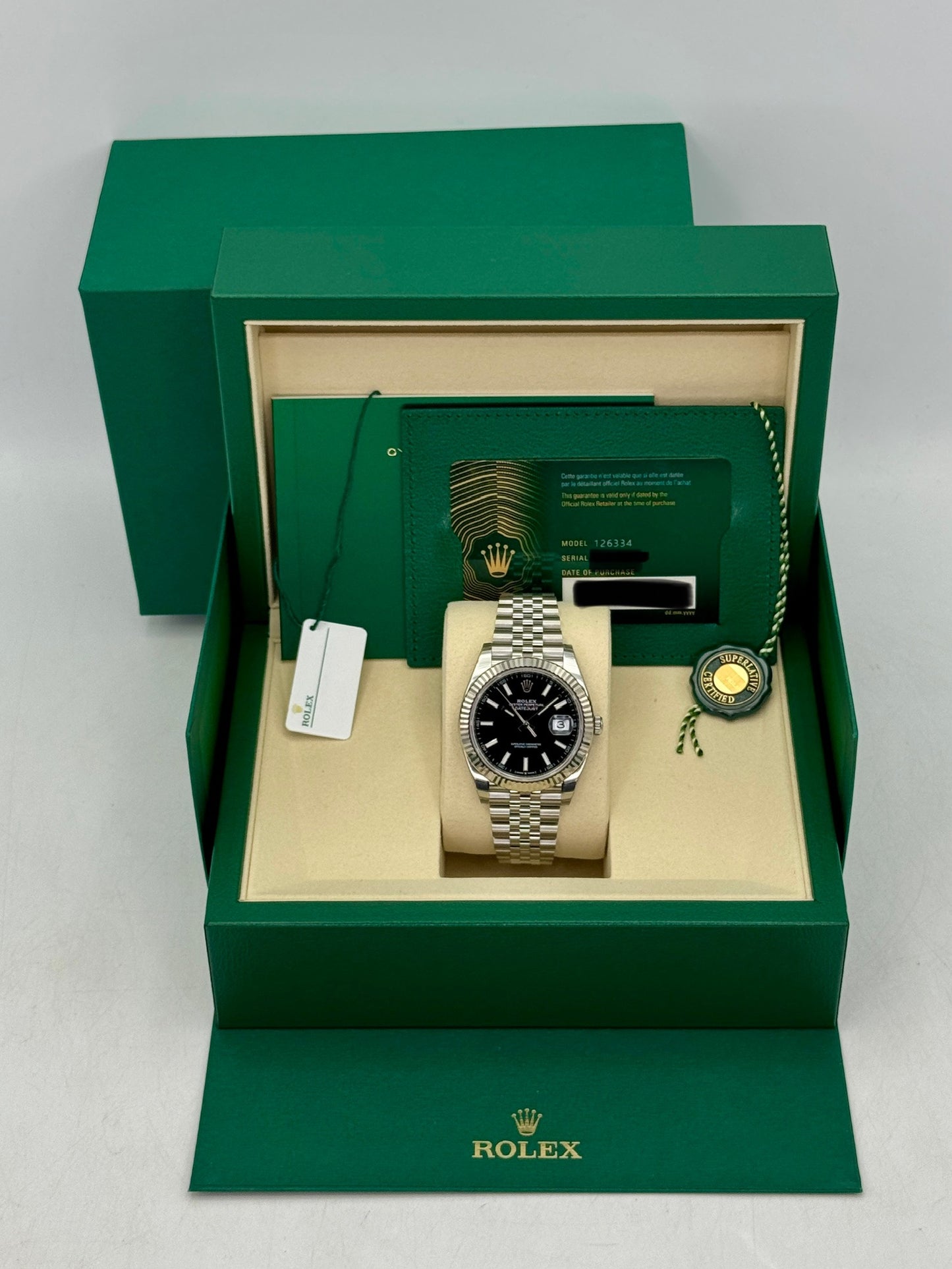NEW 2026 Rolex Datejust 41mm 126334 Stainless Steel Jubilee Black Dial