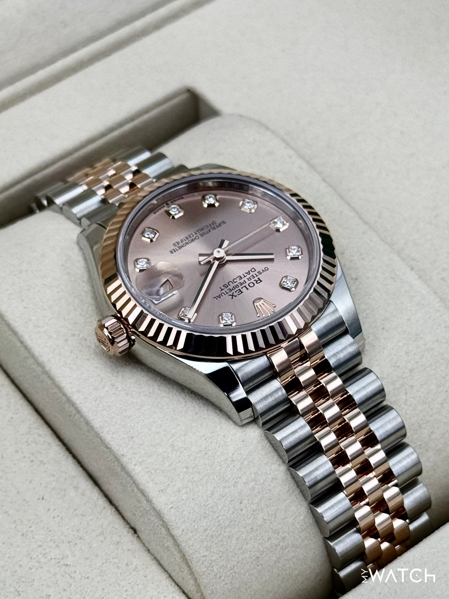 NEW 2026 Rolex Ladies Datejust 31mm 278271 Two-Tone Jubilee Pink Diamond Dial - MyWatchLLC